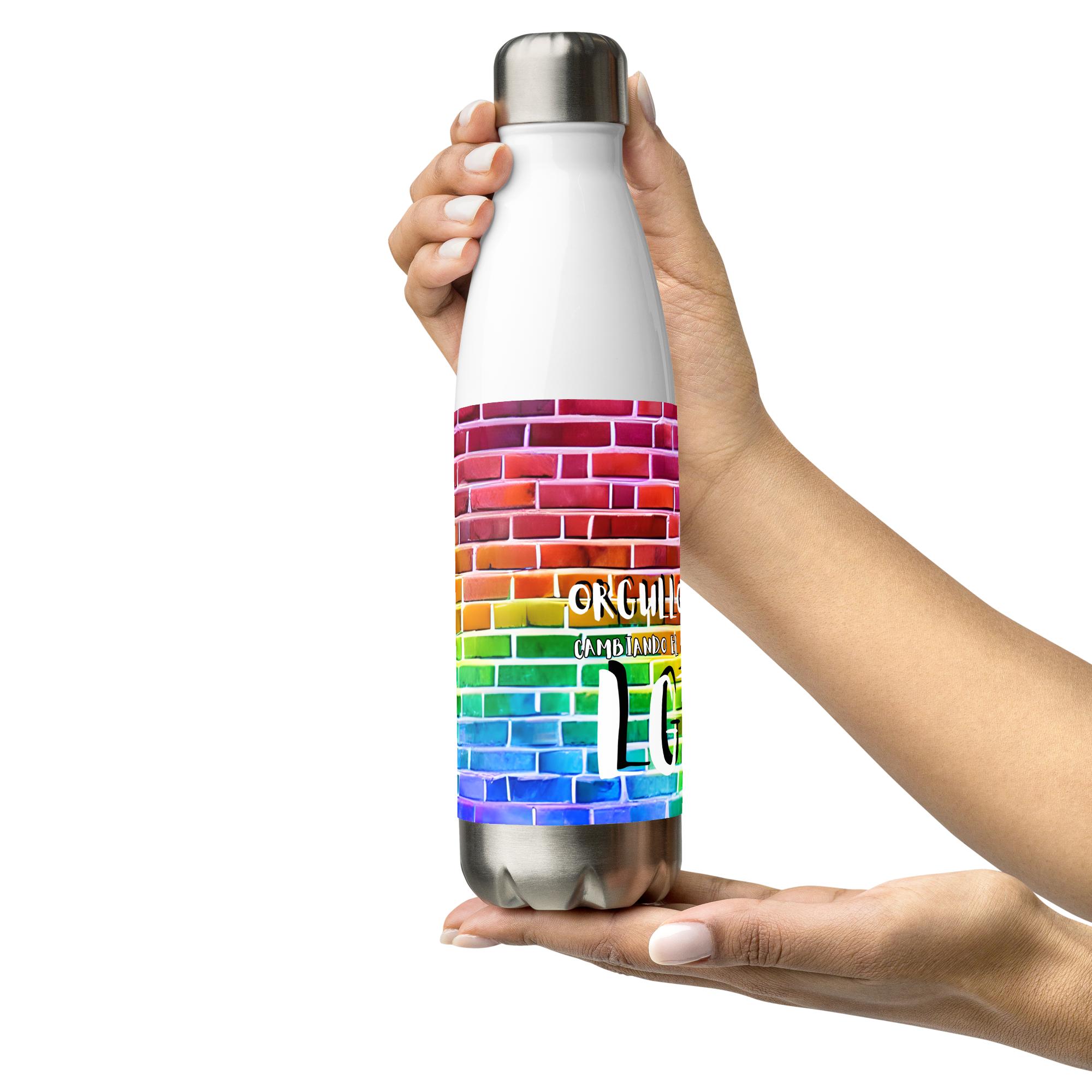 Botella de agua castellano LGTBI 