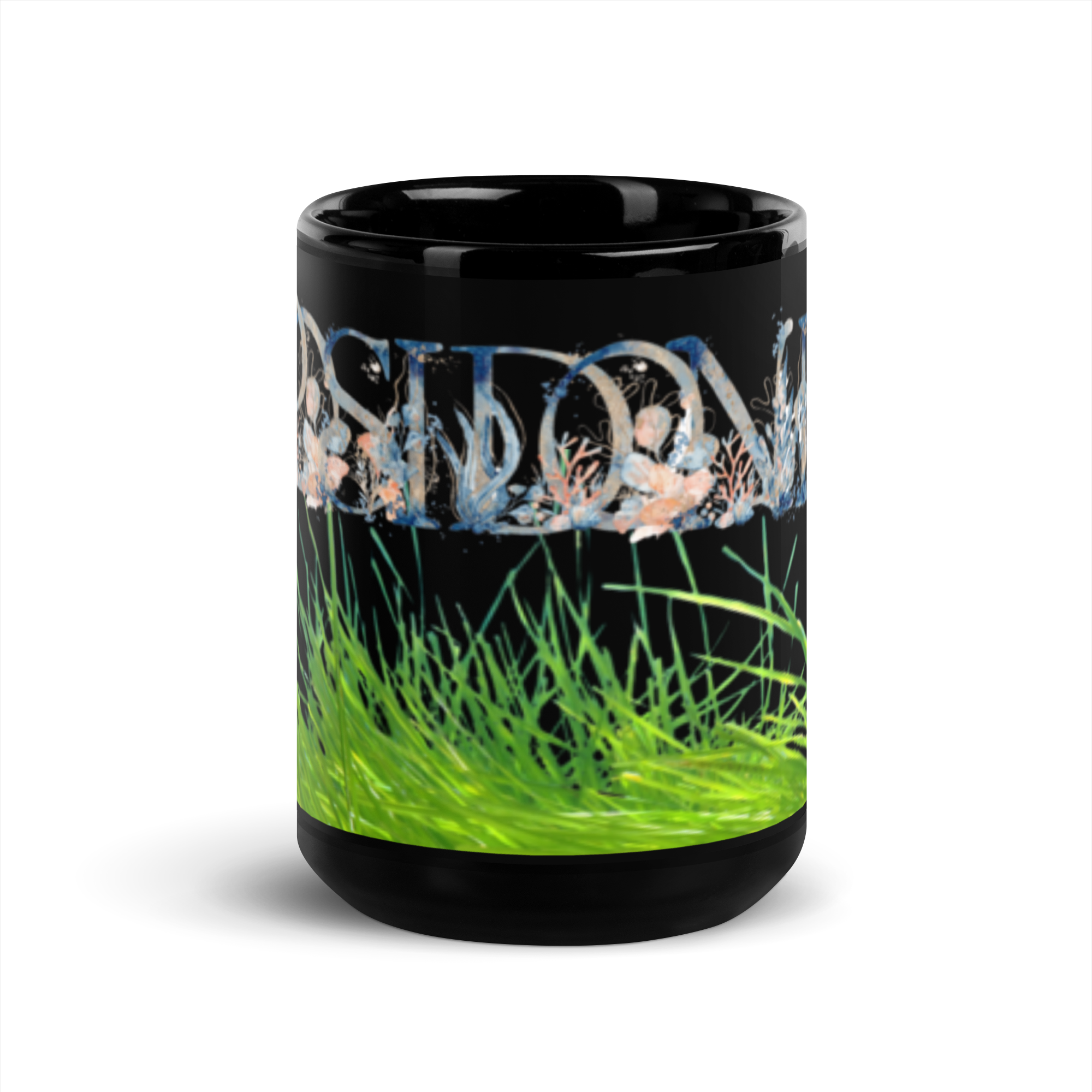 Taza POSIDONIA grande  negra