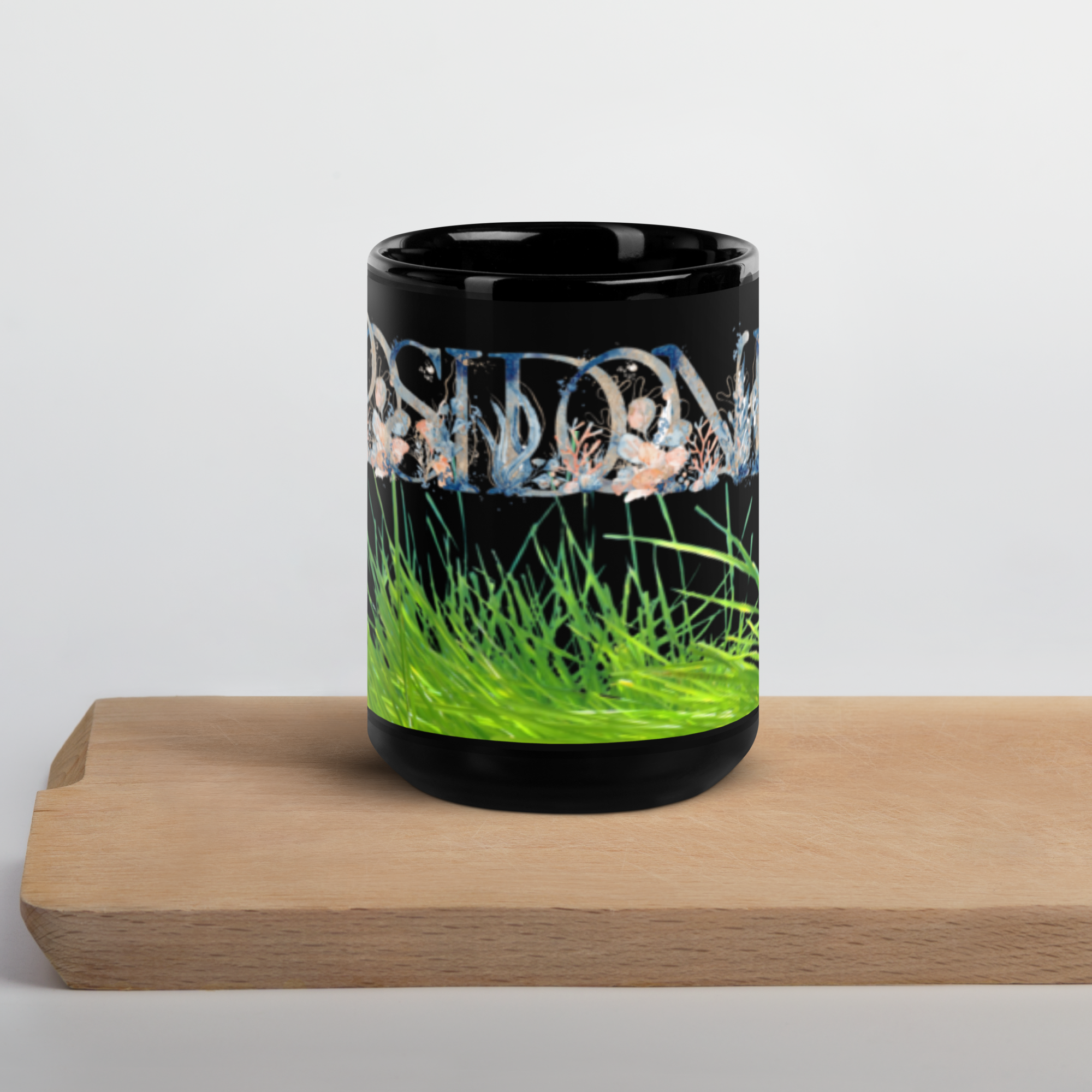 Taza POSIDONIA grande  negra