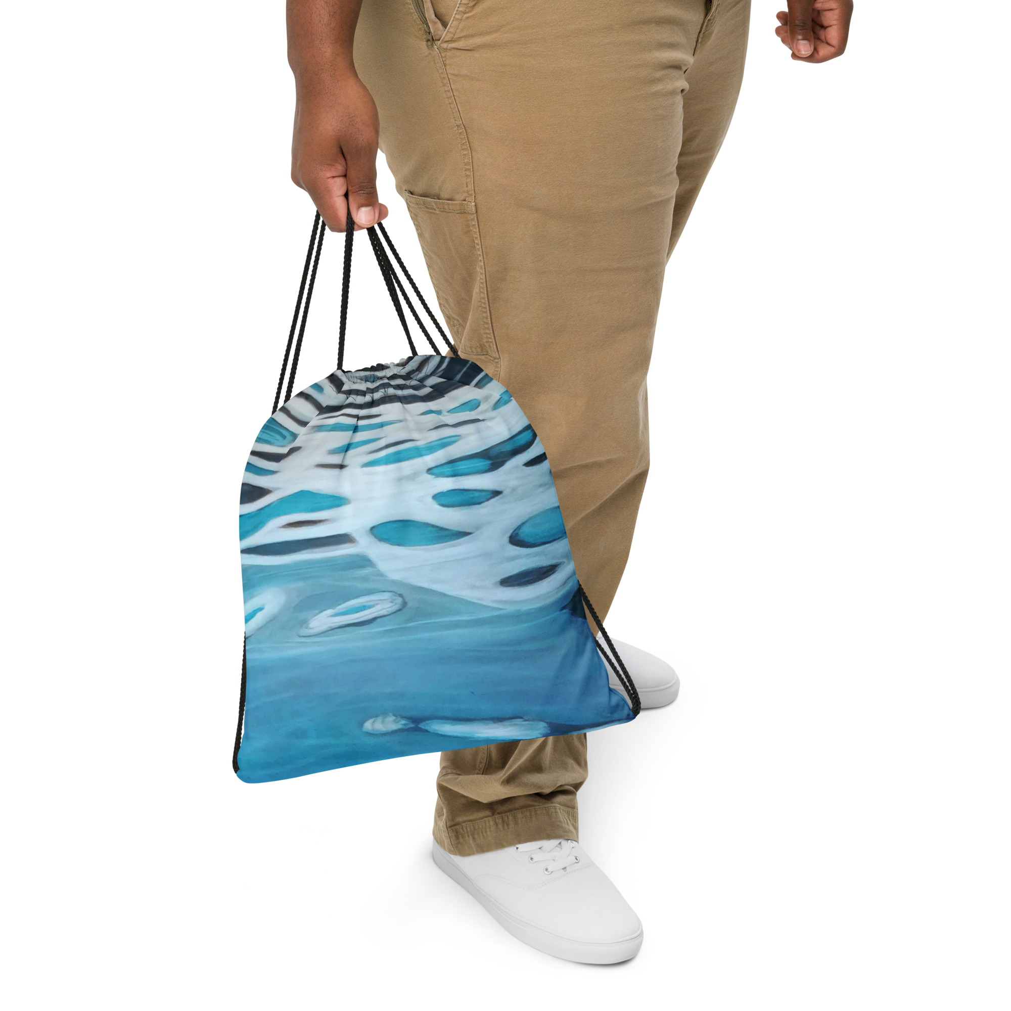 Mochila con diseño abstracto de agua