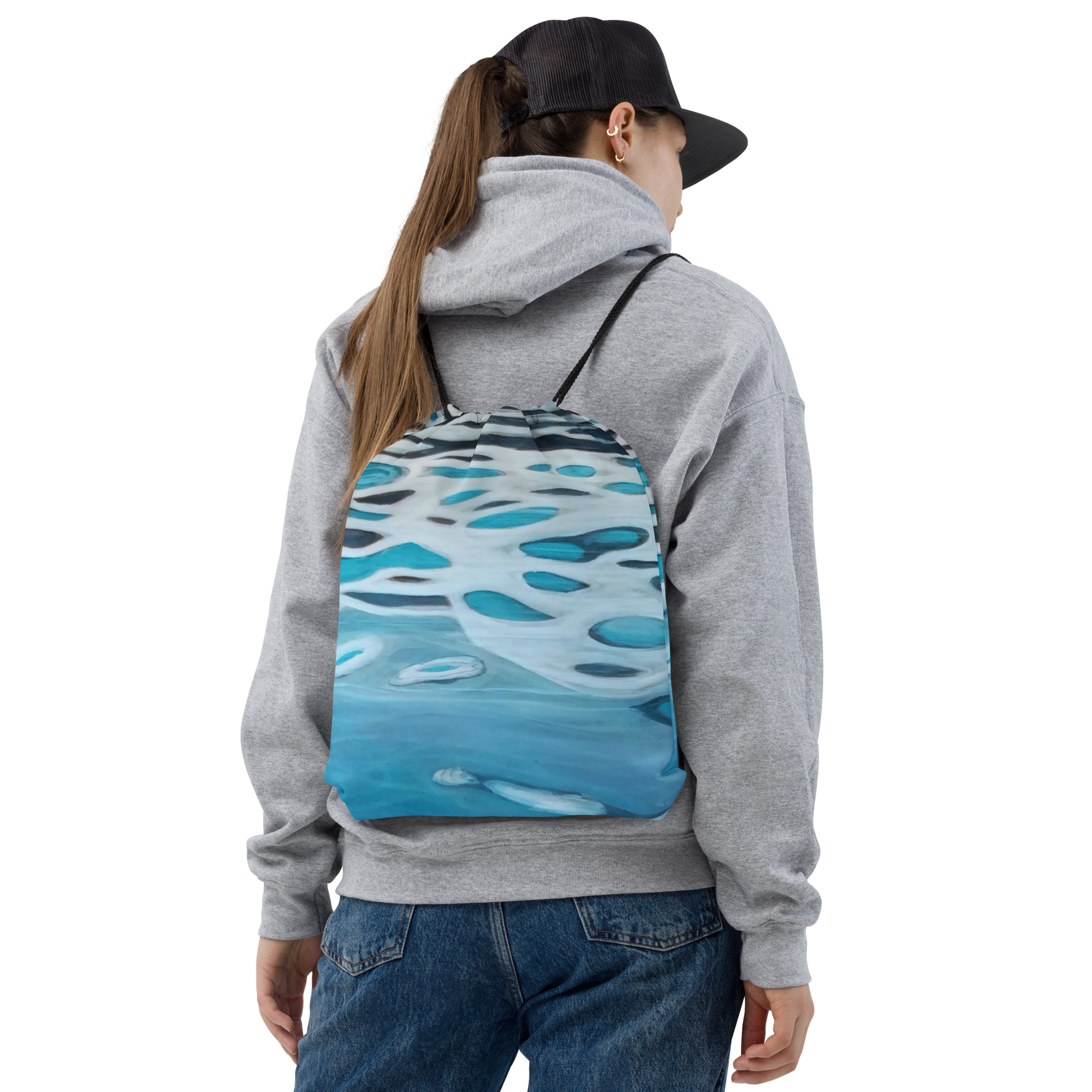 Mochila con diseño abstracto de agua