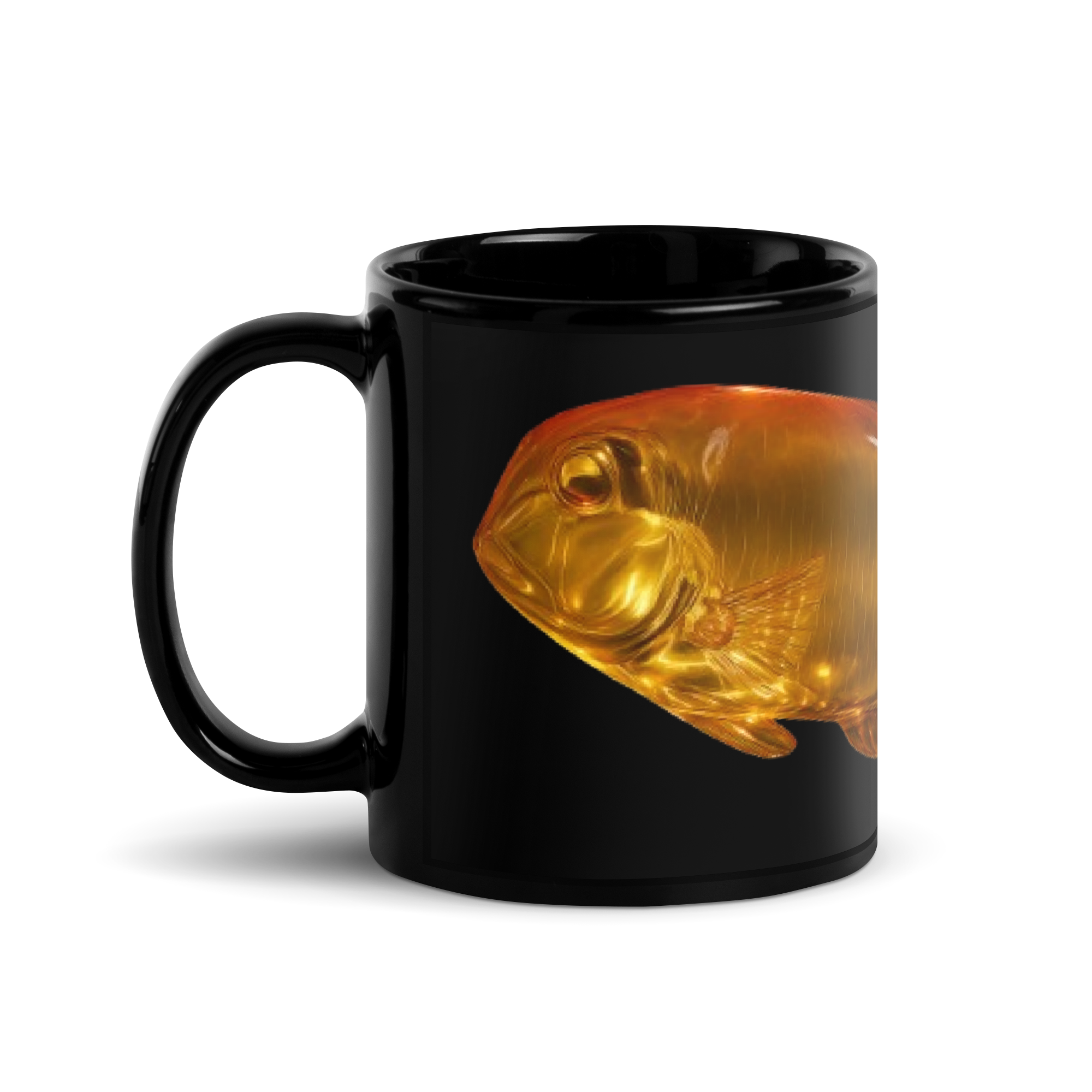 Taza de cerámica negra