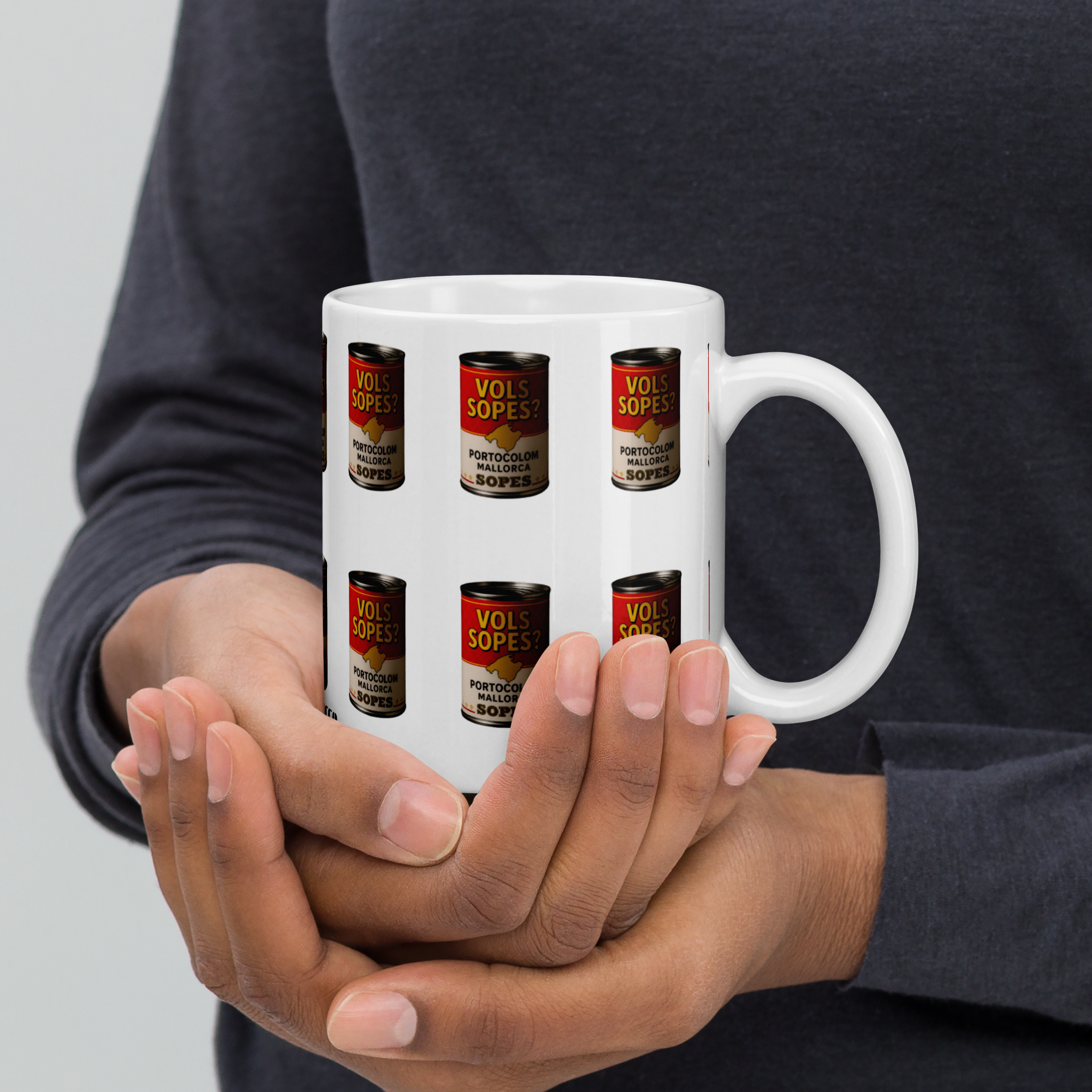 Taza “VOLS SOPES?” – Patrón Industrial Portocolom