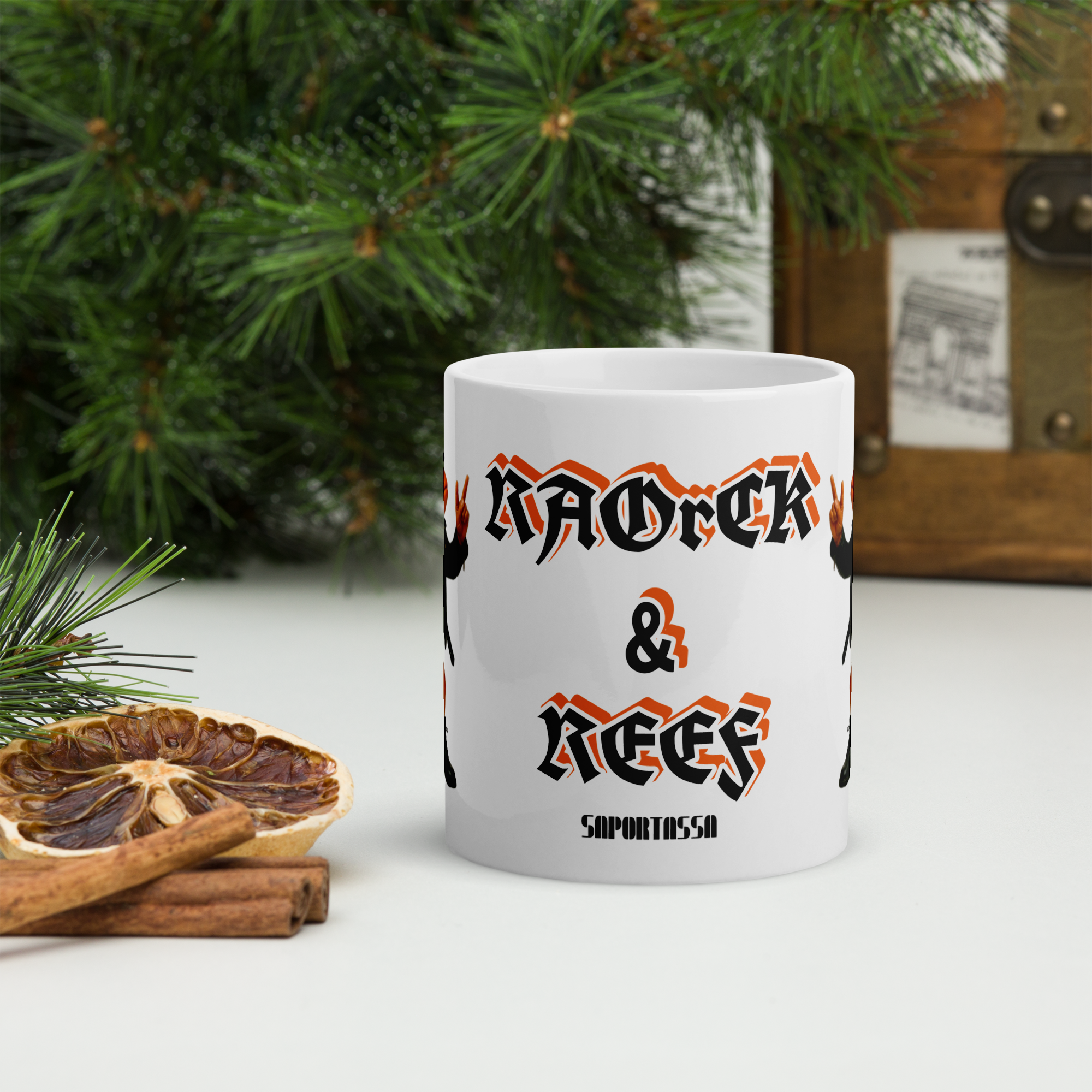 Taza divertida con dibujo de pez