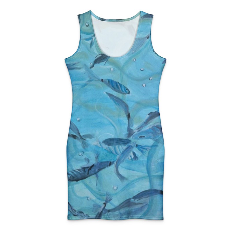 vestido ajustado peixos blau