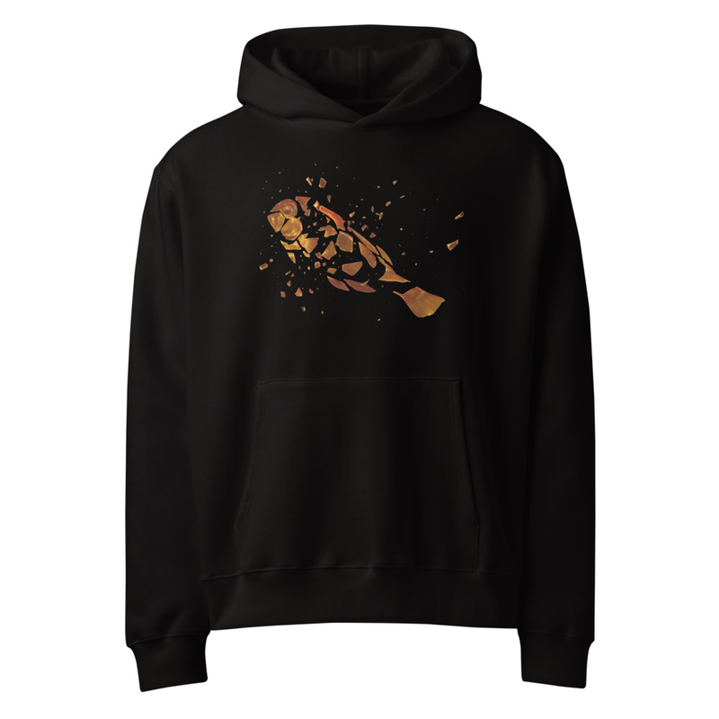 Sudadera con estampado de pez artístico