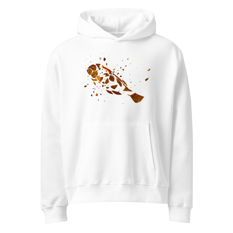 Sudadera con estampado de pez artístico