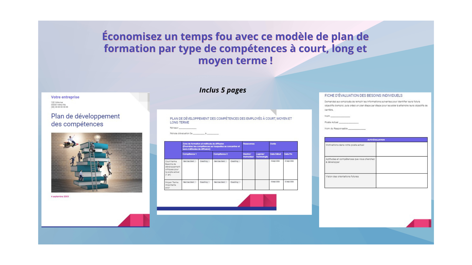 Modèle de plan de formation par type de compétences