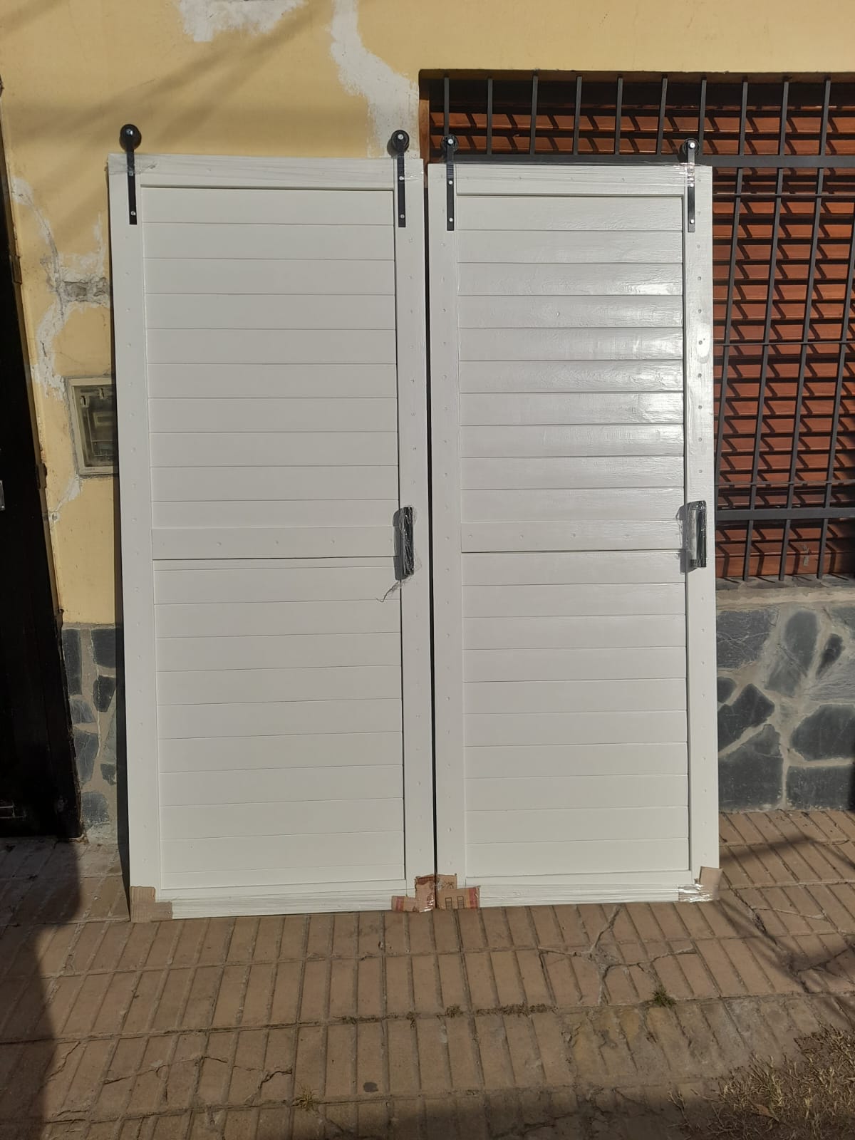 Puerta Granero Satinado Blanco