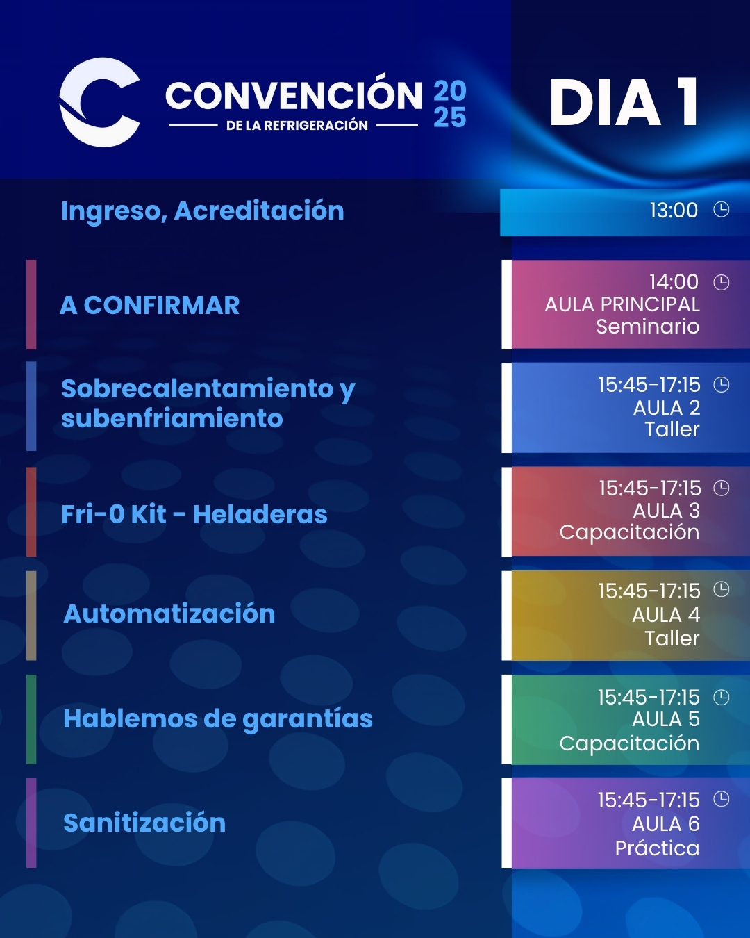 Pack 3 Dias Convención de la Refrigeración 2025 (31de Octubre 1 y 2 de Noviembre)
