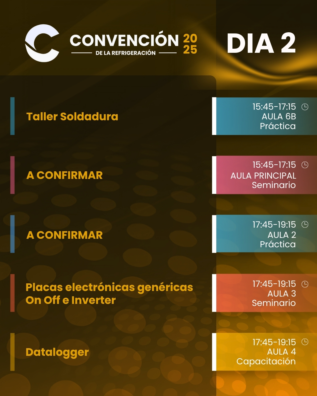Dia #2 - Sábado 1 de Noviembre -  Convención de la Refrigeración 2025 