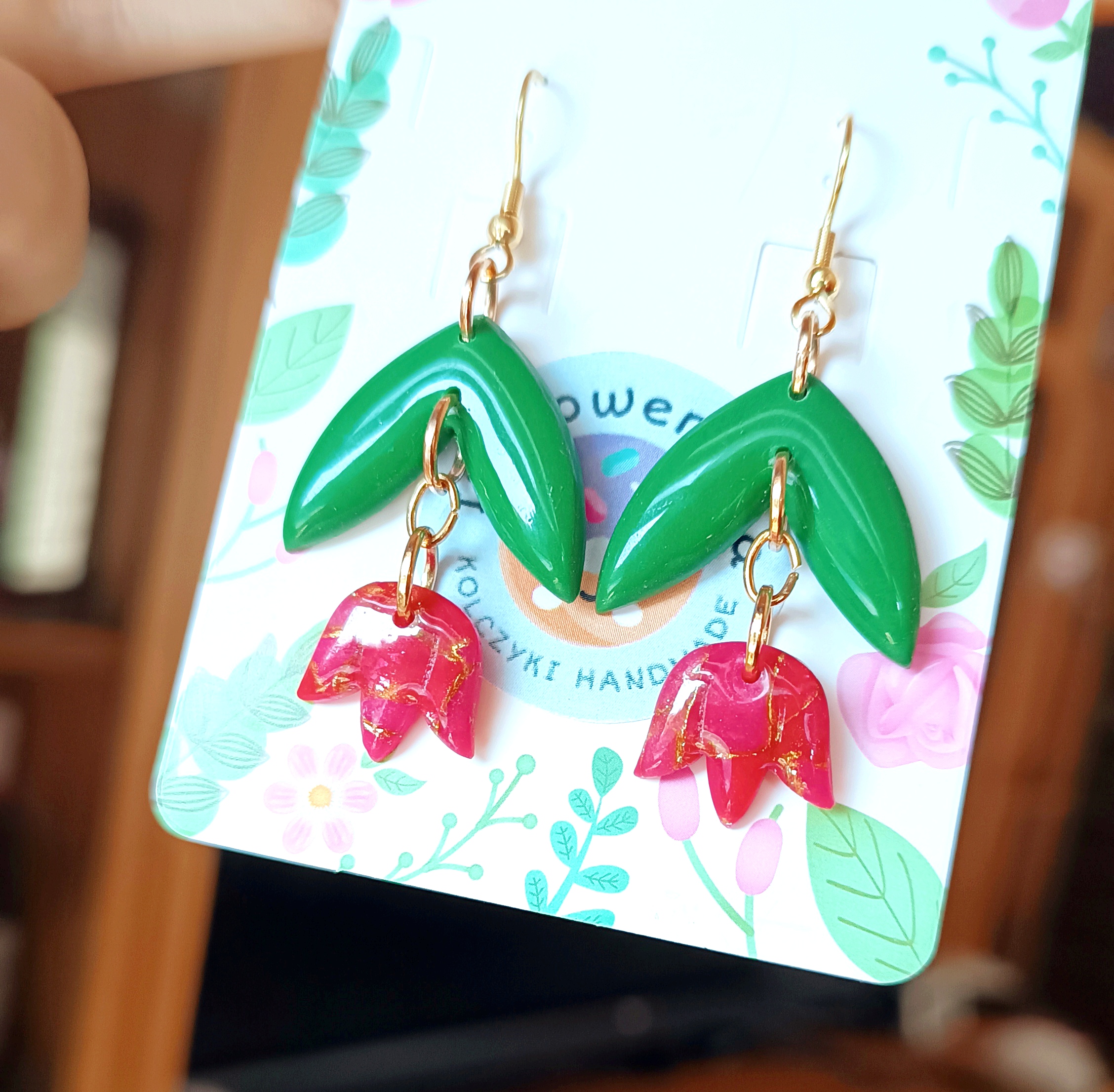 Eleganckie kolczyki tulipany