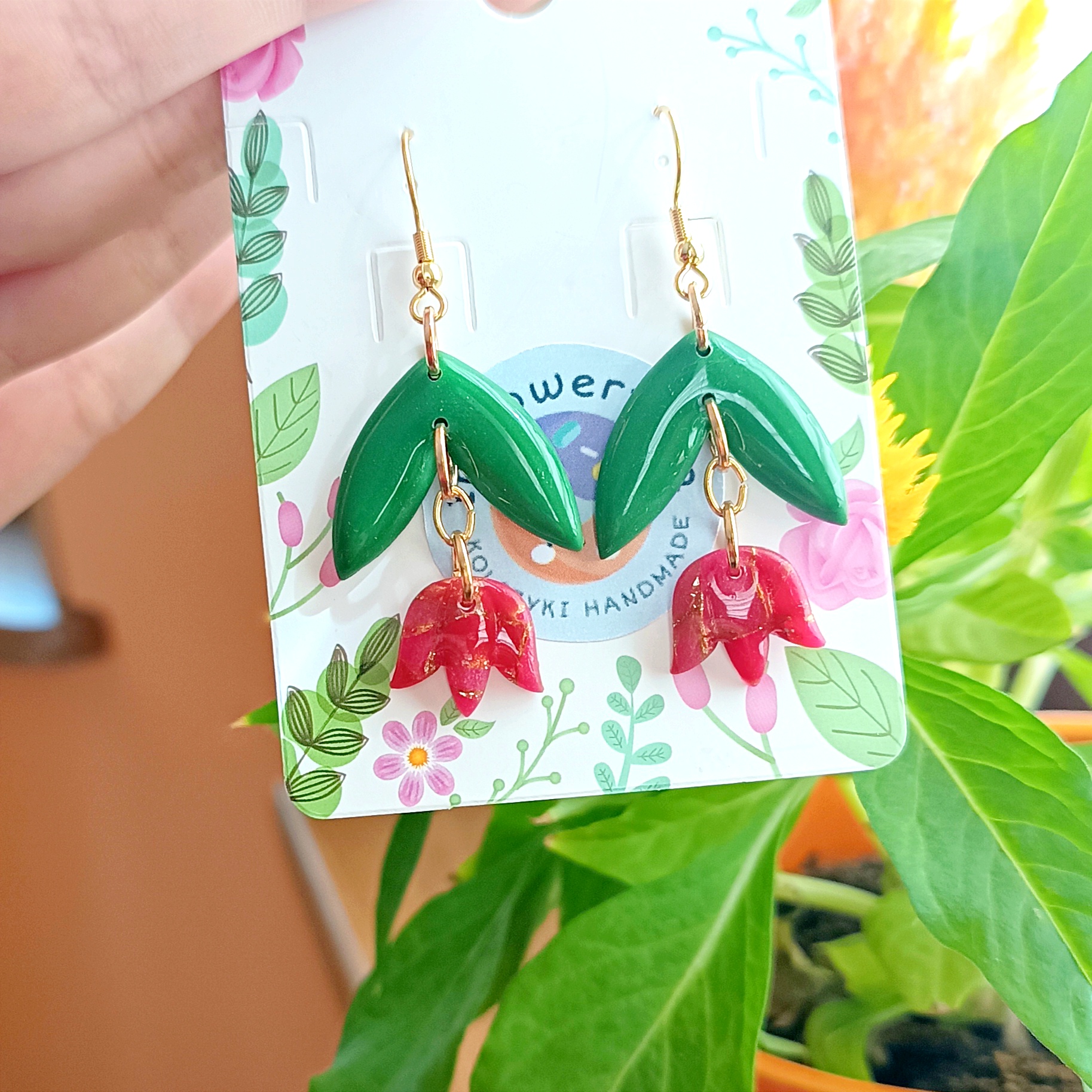 Eleganckie kolczyki tulipany