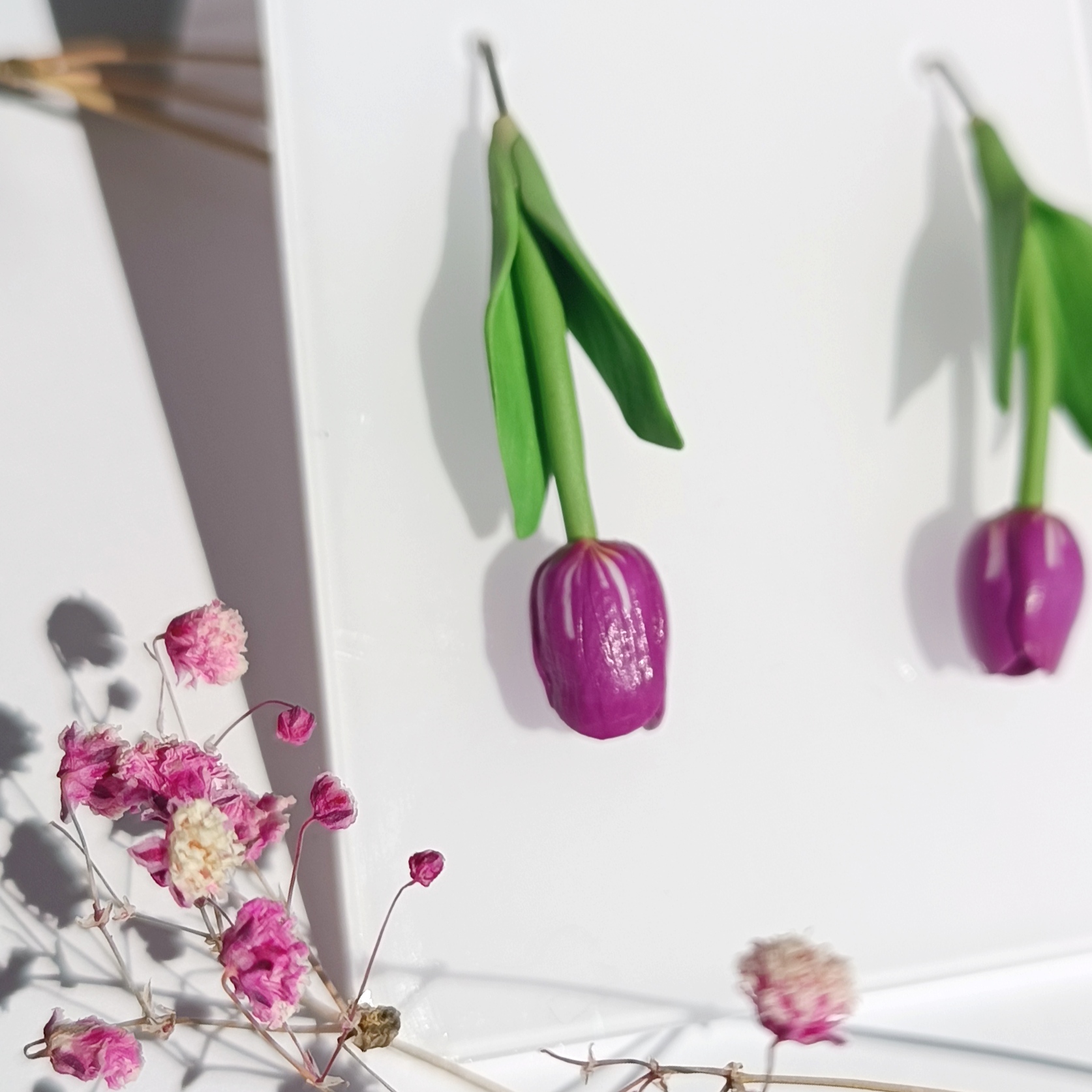 Kolczyki fioletowe tulipany