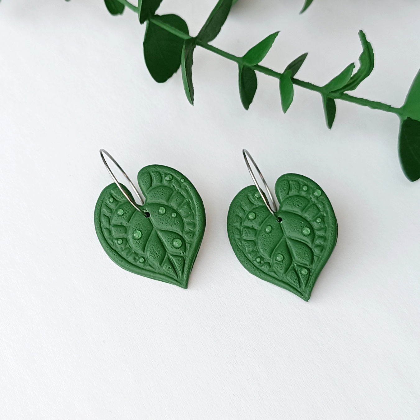 Kolczyki Liście z Modeliny