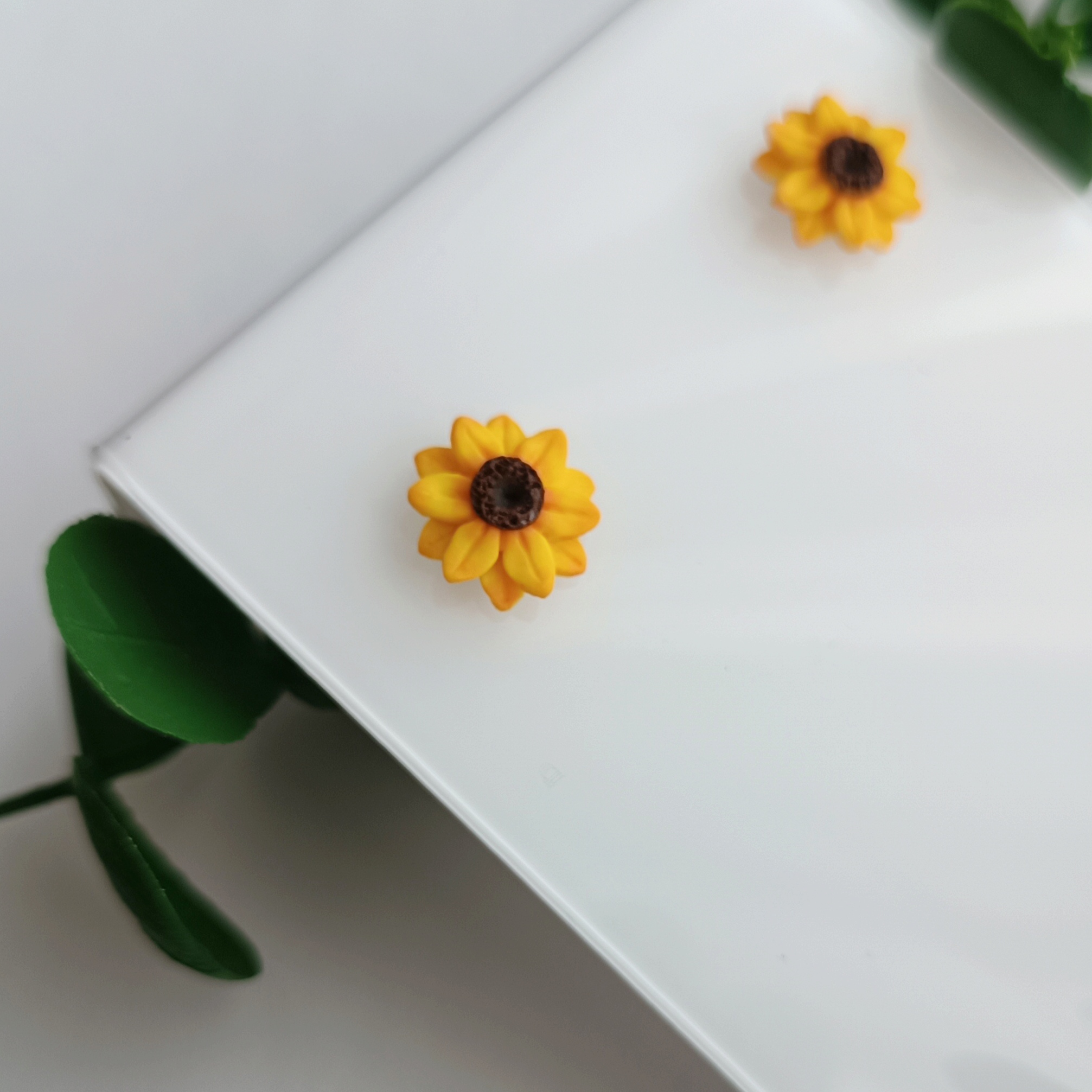 Kolczyki słoneczniki sztyfty