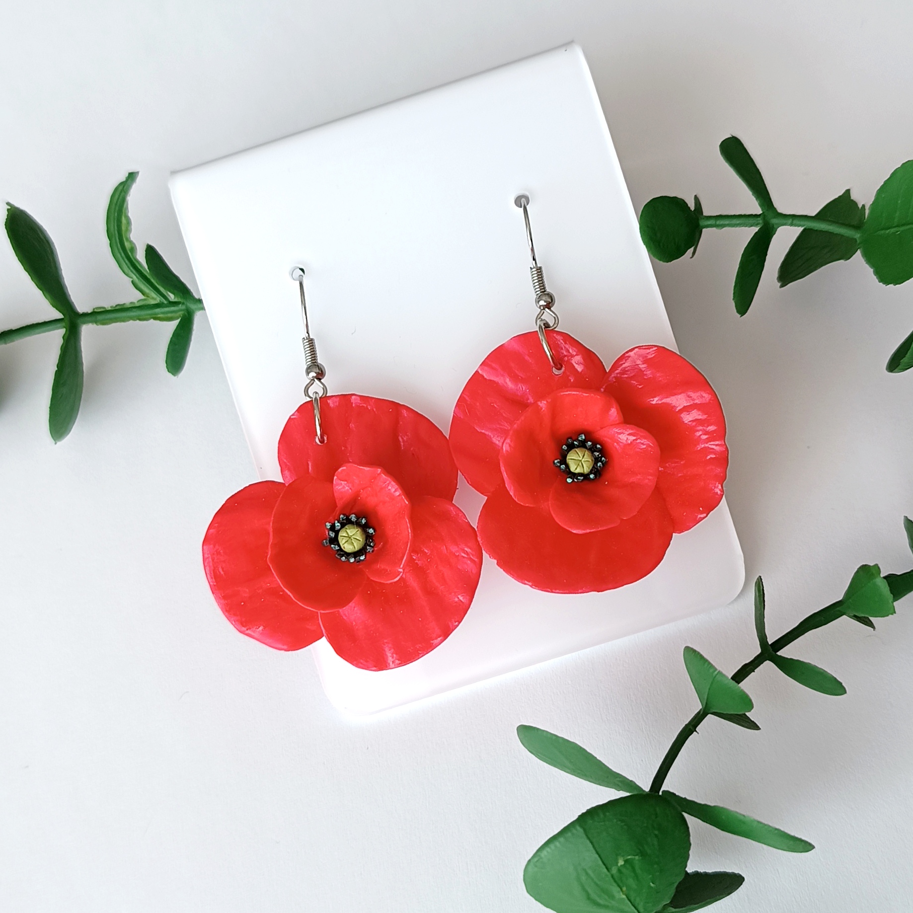 Kolczyki maki duże