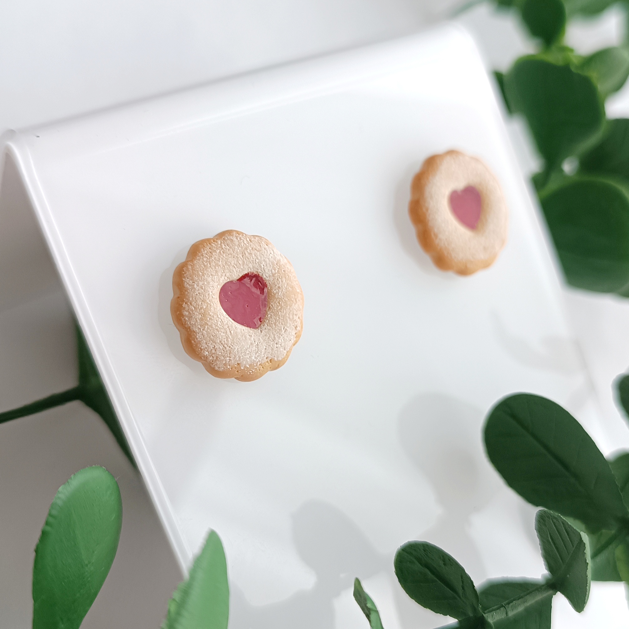 Kolczyki ciasteczka z galaretką sztyfty