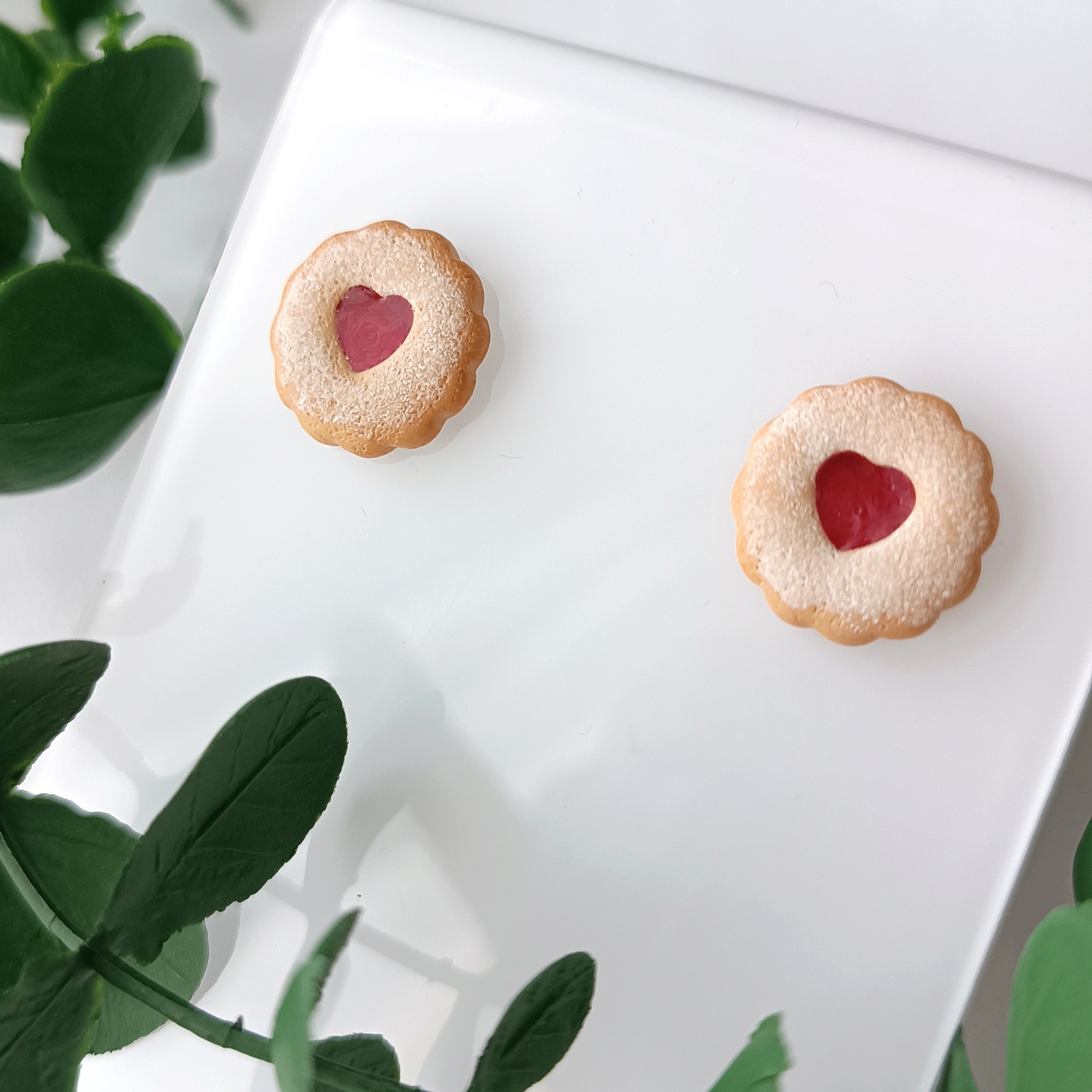 Kolczyki ciasteczka z galaretką sztyfty