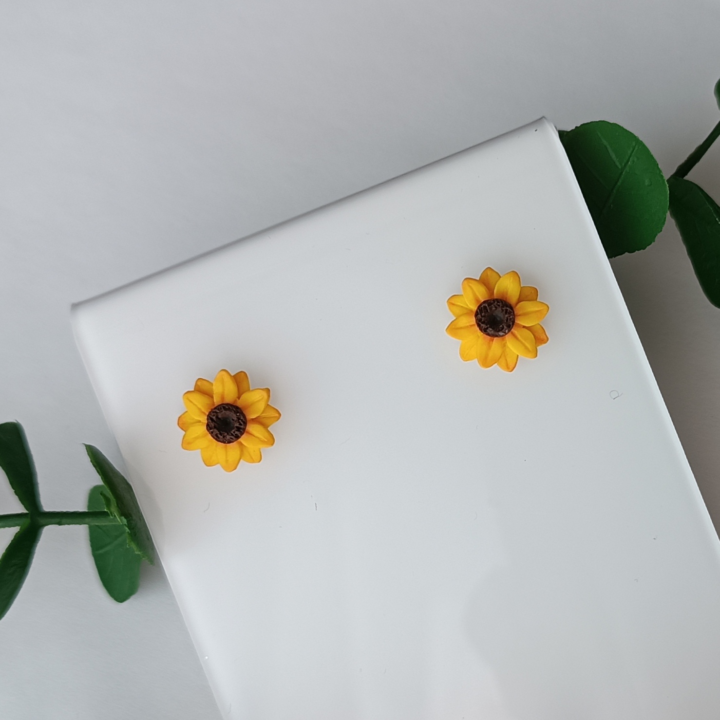 Kolczyki słoneczniki sztyfty