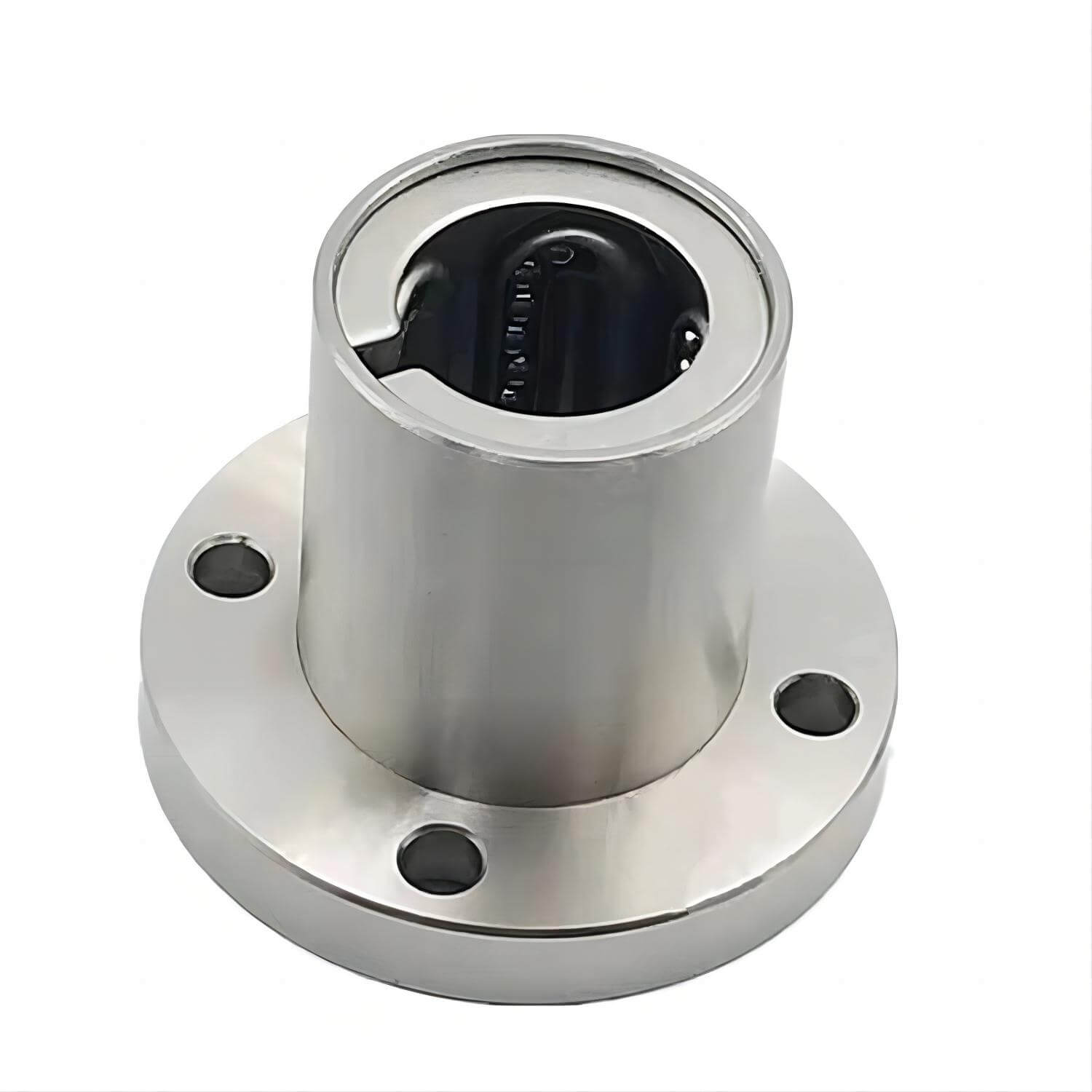 LMF Flange round linear bearing - Steel retainer/ Nylon retainer/ Graphitic copper sleeve/ Plastic