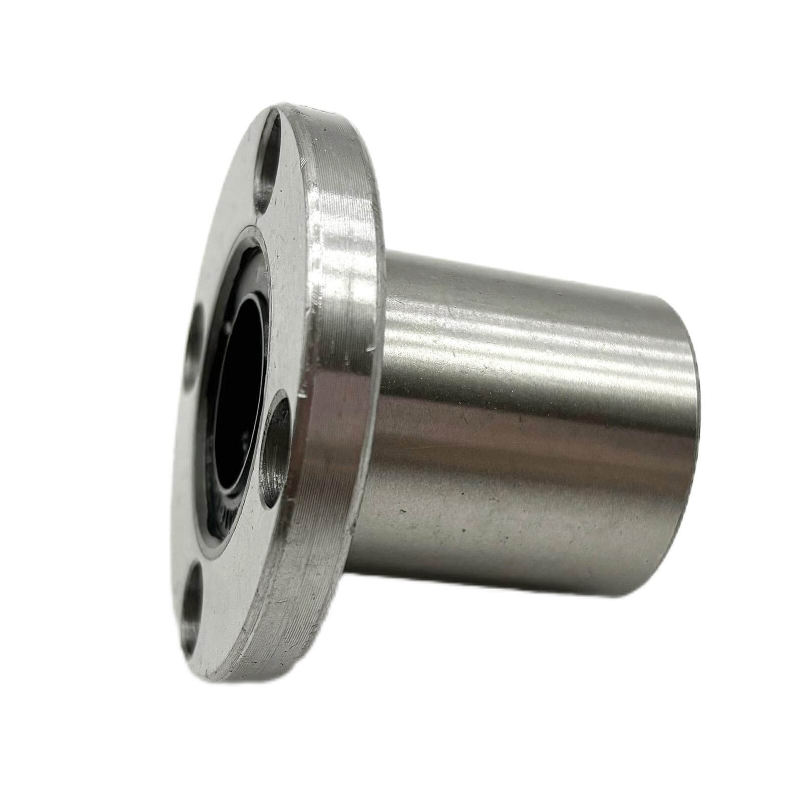 10pcs-LMF Flange round linear bearing - Graphitic copper sleeve/ Stainless steel cage/ Nylon cage/ Plastic