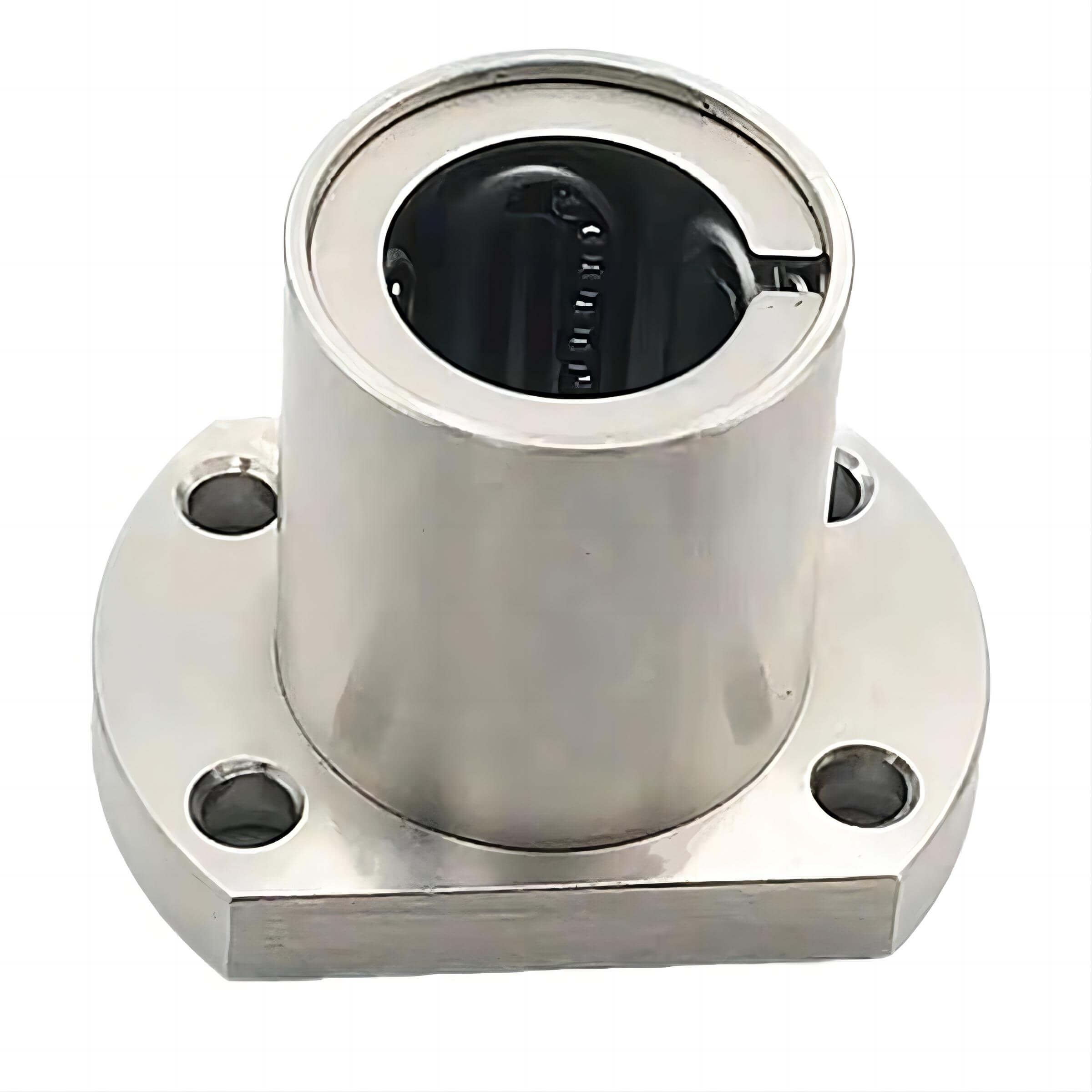 10pcs-LMH Flange double-cut-edge linear slide bearing - Plastic/ Graphitic copper sleeve/ Stainless steel cage/ Nylon cage