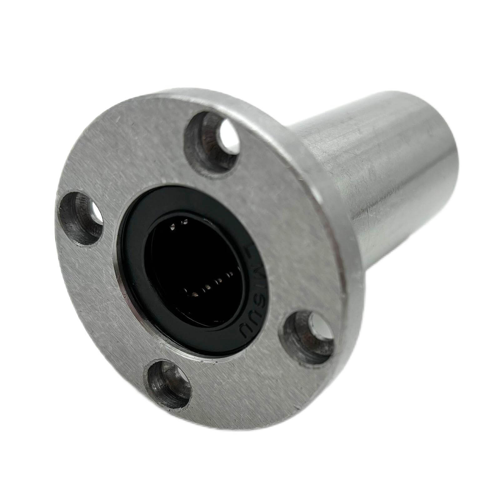 10pcs-LMFL Flange round long linear ball bearing - Graphitic copper sleeve/ Stainless steel cage/ Nylon cage/
