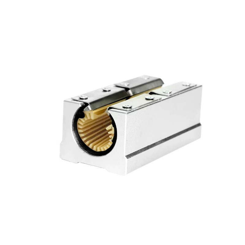 SBRL Aluminum round linear slider - Nylon retainer/ Steel retainer/ Graphitic copper sleeve/ Plastic