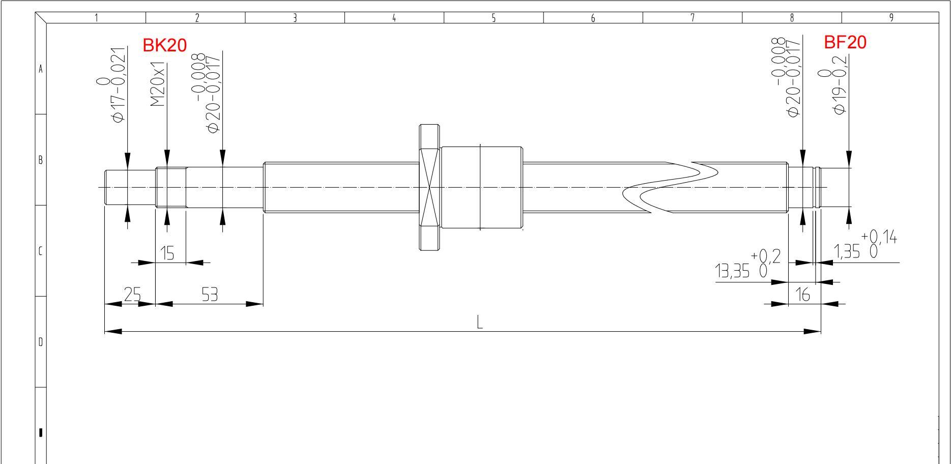 SFS2005 2010 2020 2505 2510 2525 Precision C5 ground ball screw