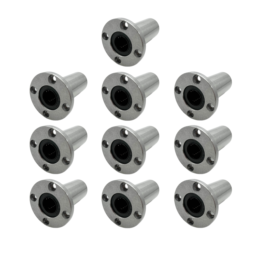 10pcs-LMFL Flange round long linear ball bearing