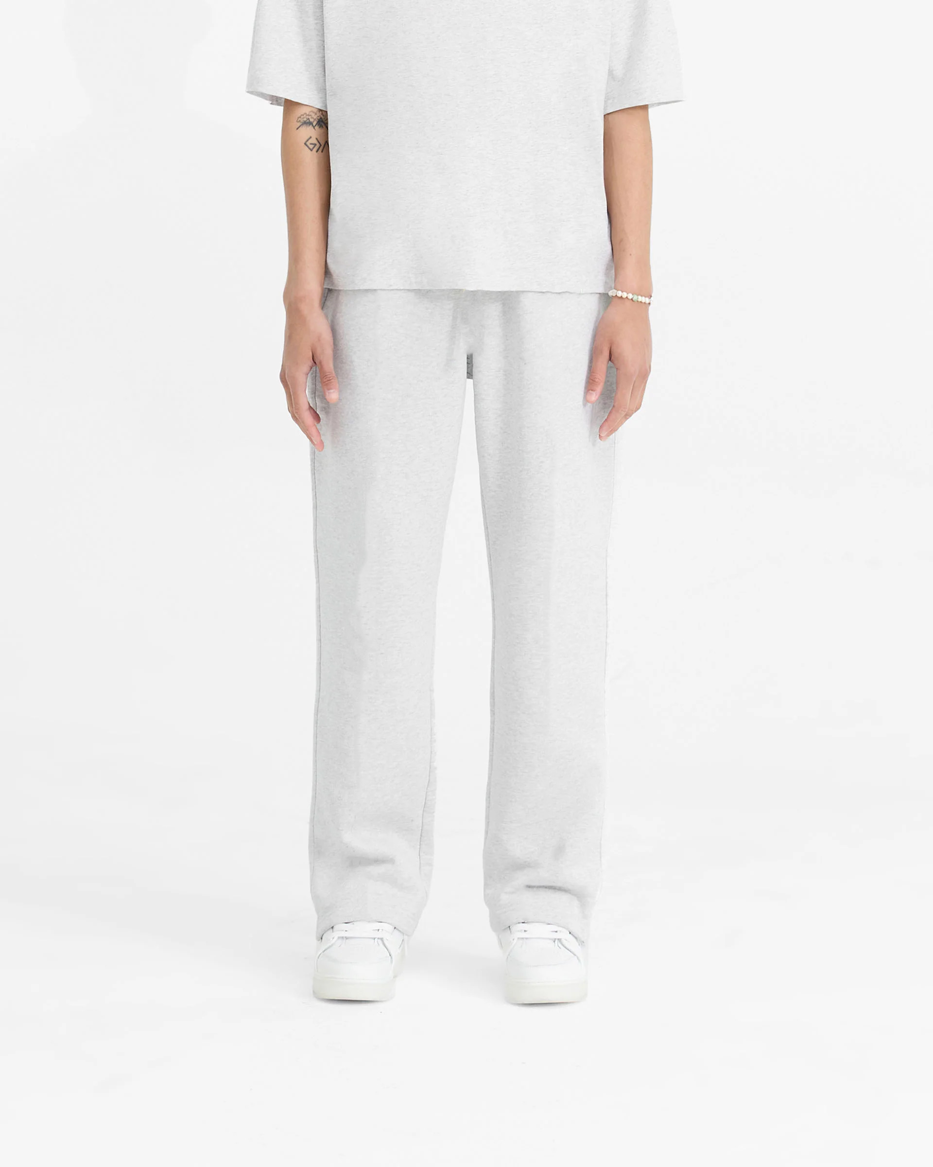 500gsm Straight Leg Joggers - Marl Grey