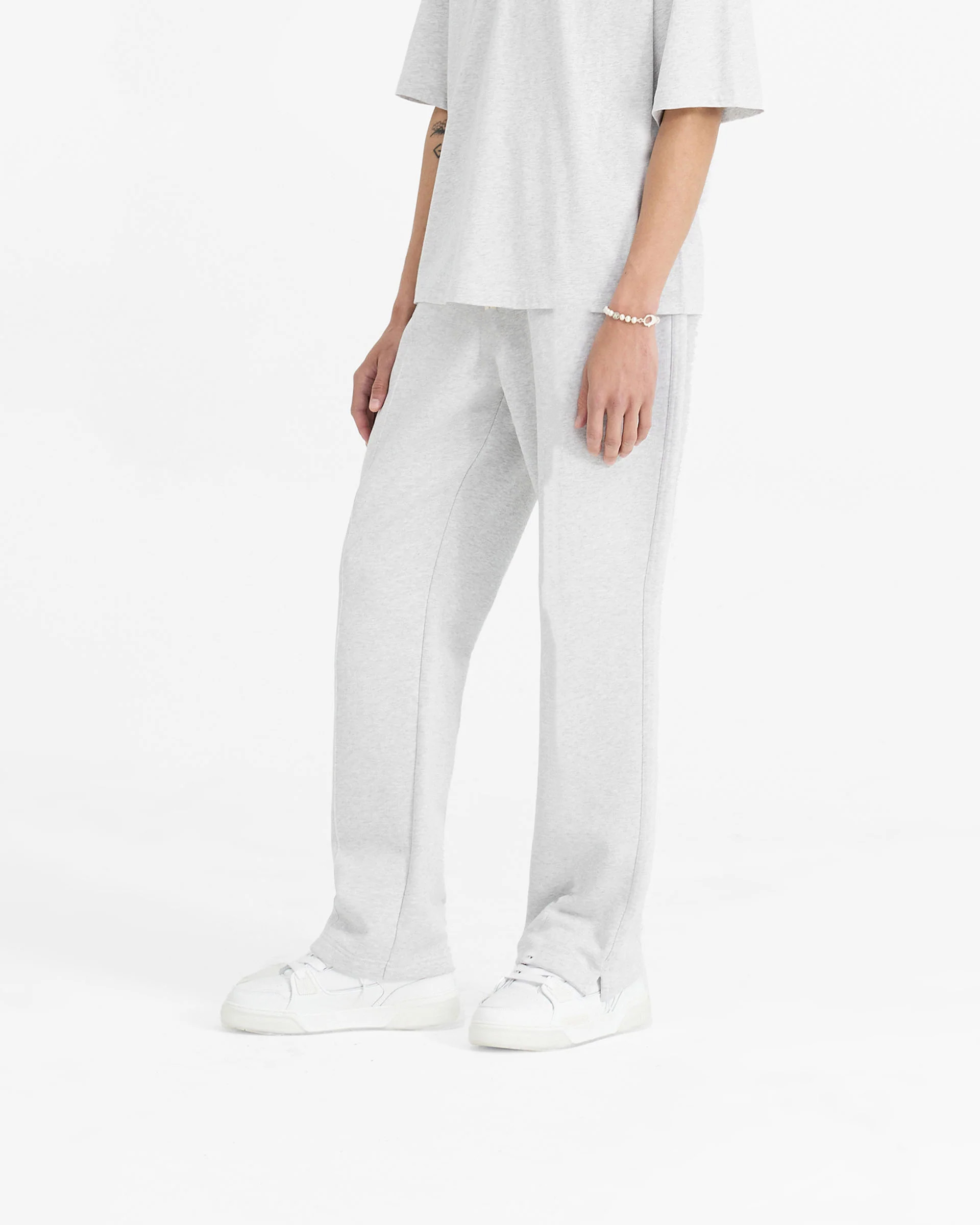 500gsm Straight Leg Joggers - Marl Grey