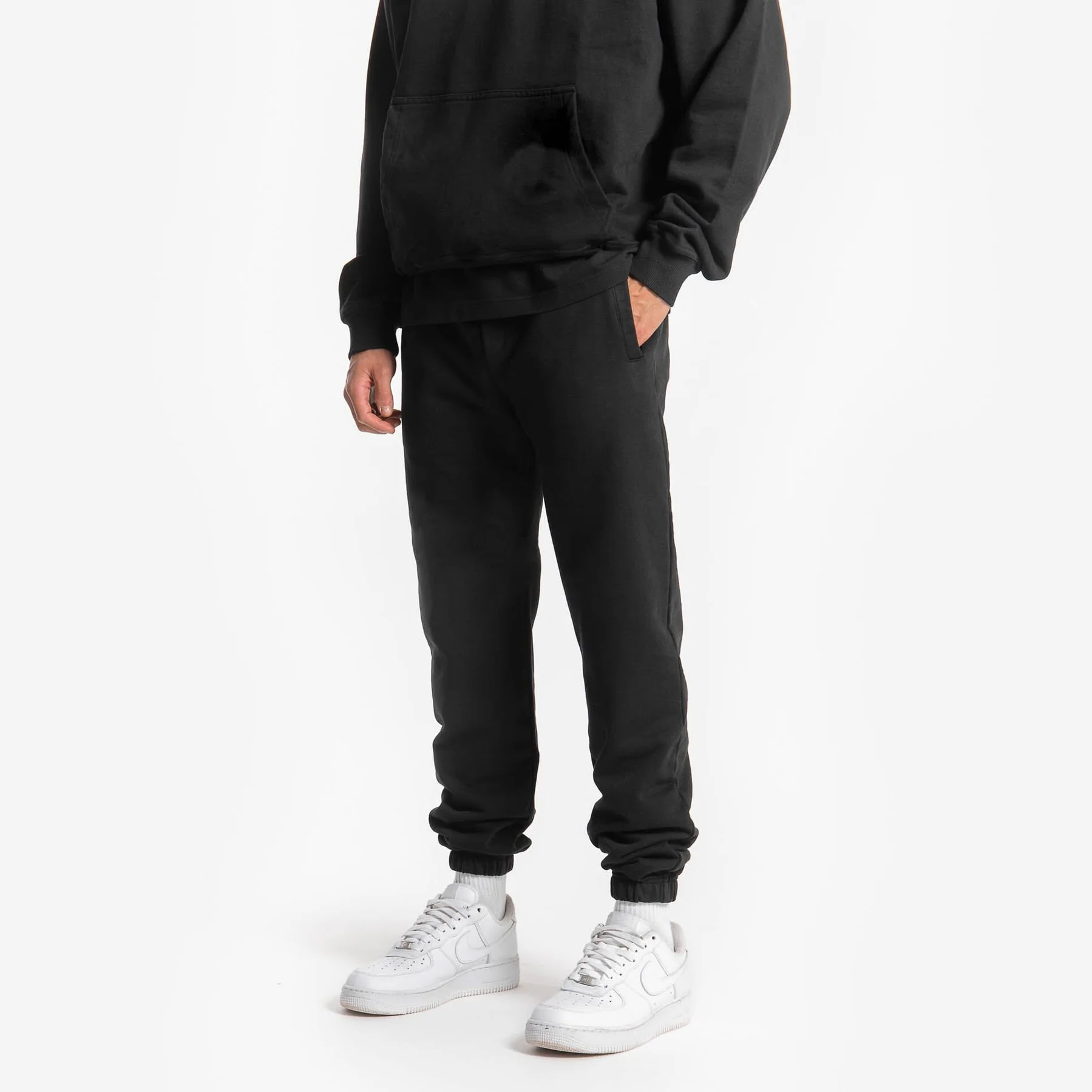 500gsm Cuffed Joggers - Black