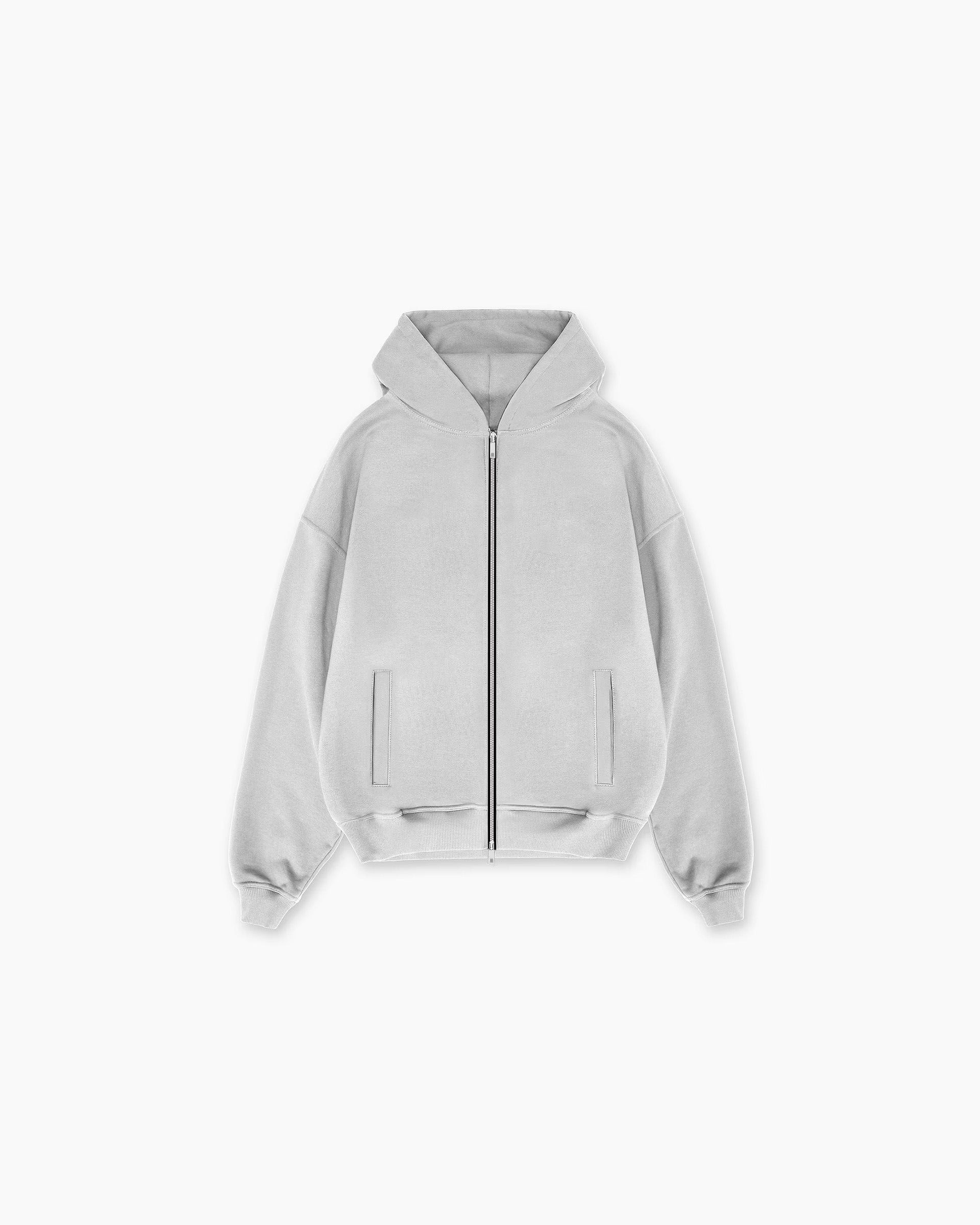 500gsm Double Zip Hoodie - Grey