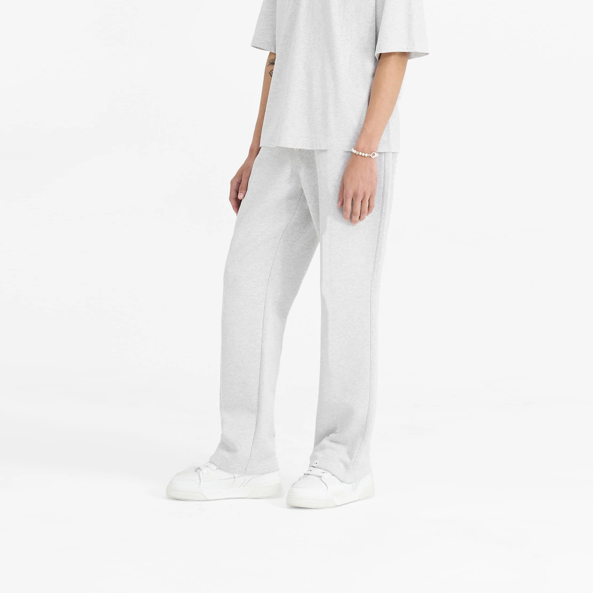 500gsm Straight Leg Joggers - Marl Grey