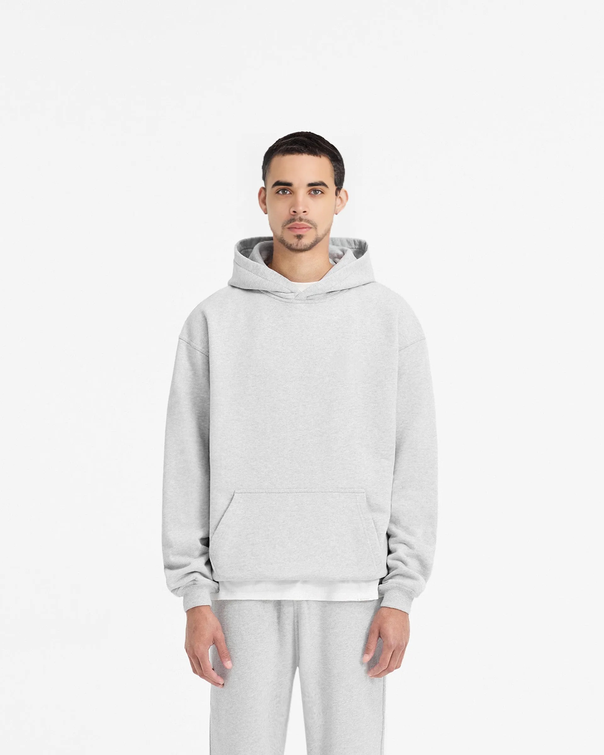 500gsm Hoodie - Marl Grey