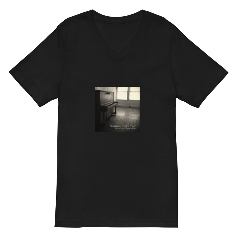 Unisex SS V-Neck Tee - Nothing Like Home Front and Back Rooted In The Dirt USA