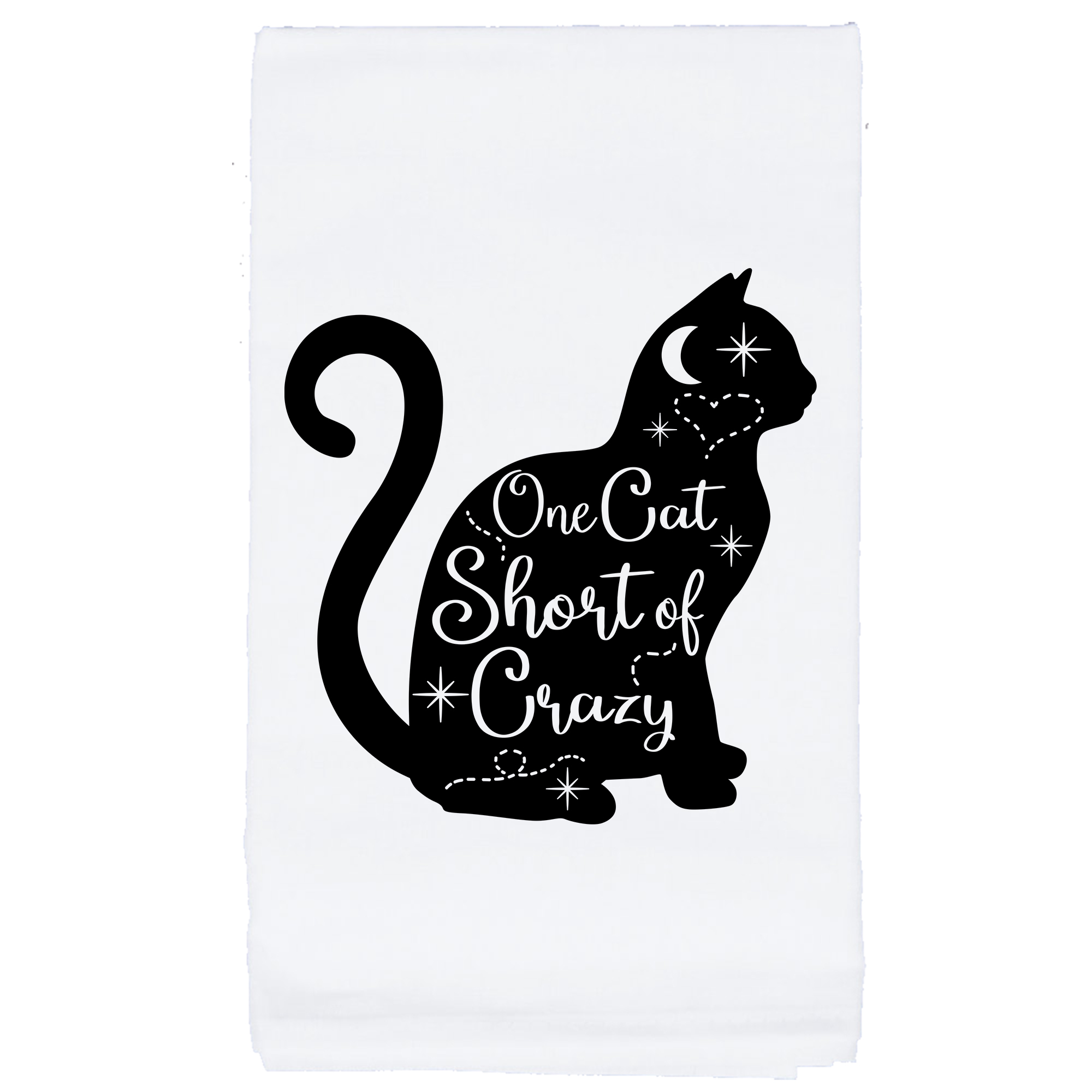 Cat Crazy Funny Tea Towel