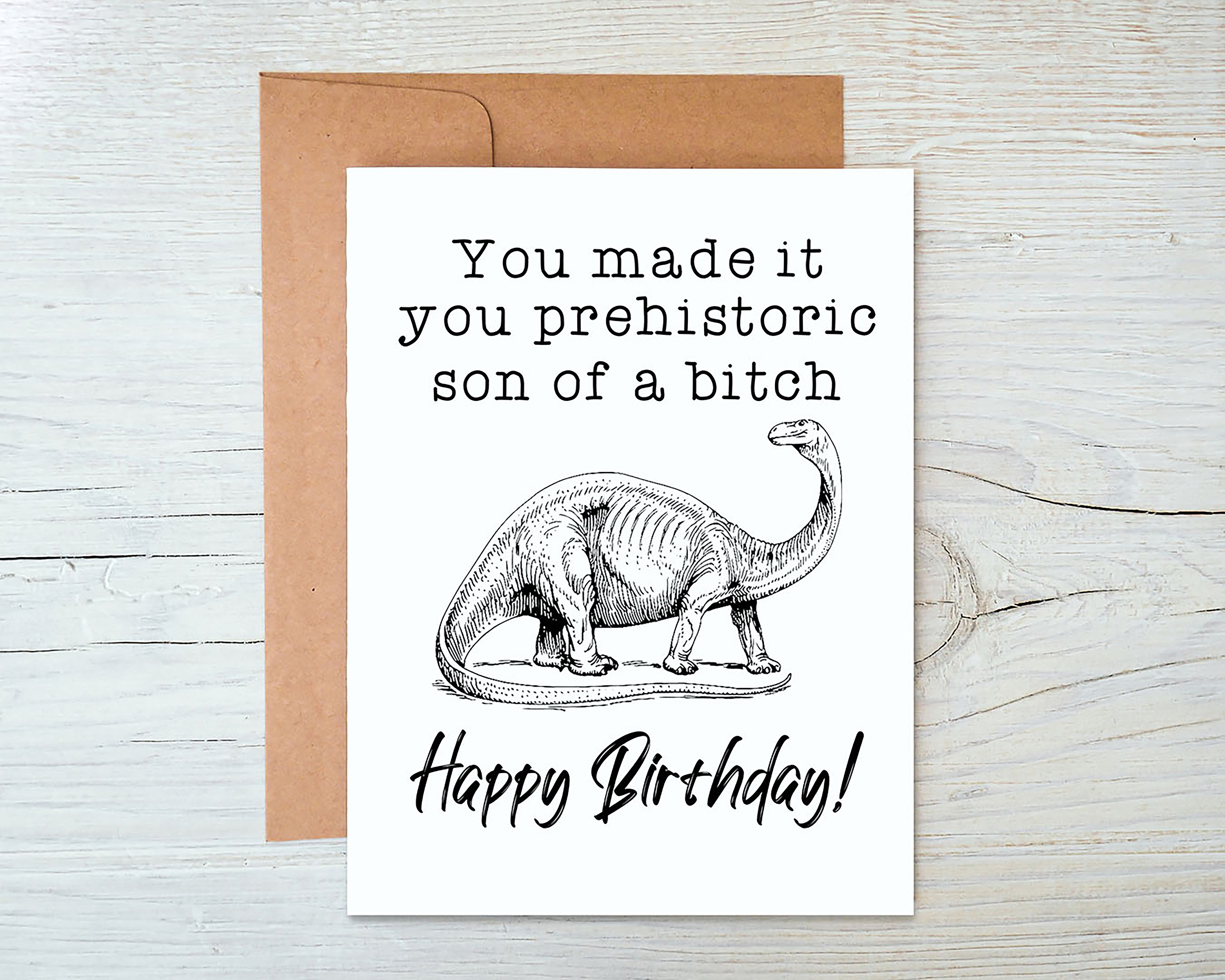 Prehistoric Birthday Card