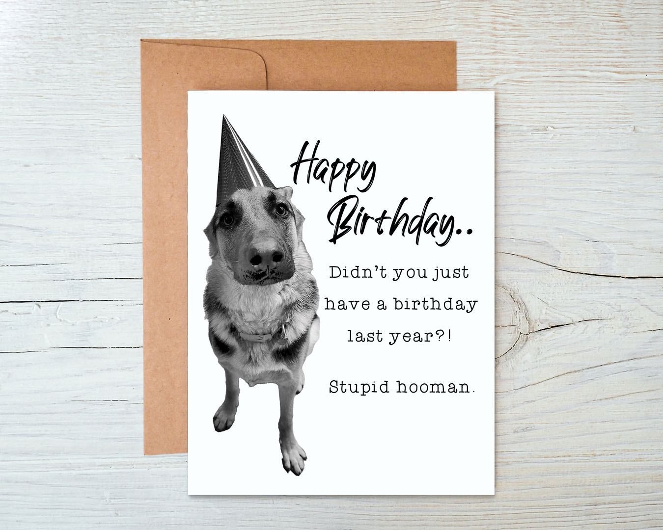 Funny Dog Birthday Card