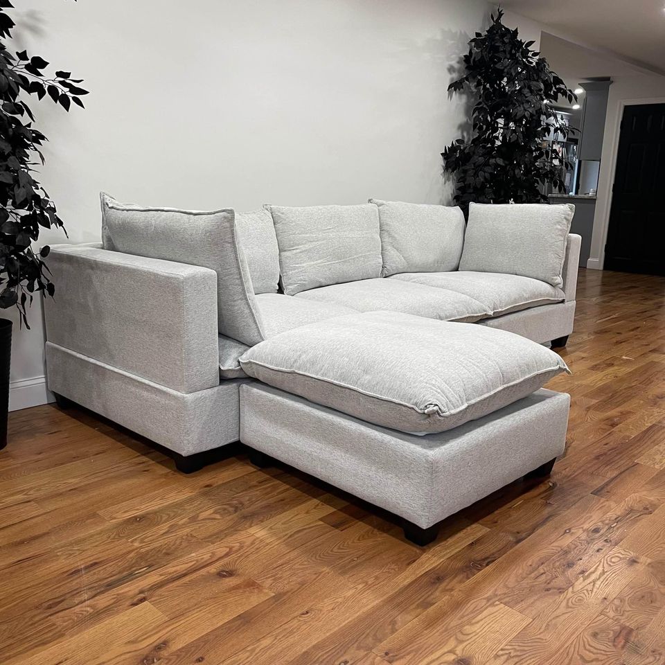 Light Gray Cloud Couch Modular Downfilled