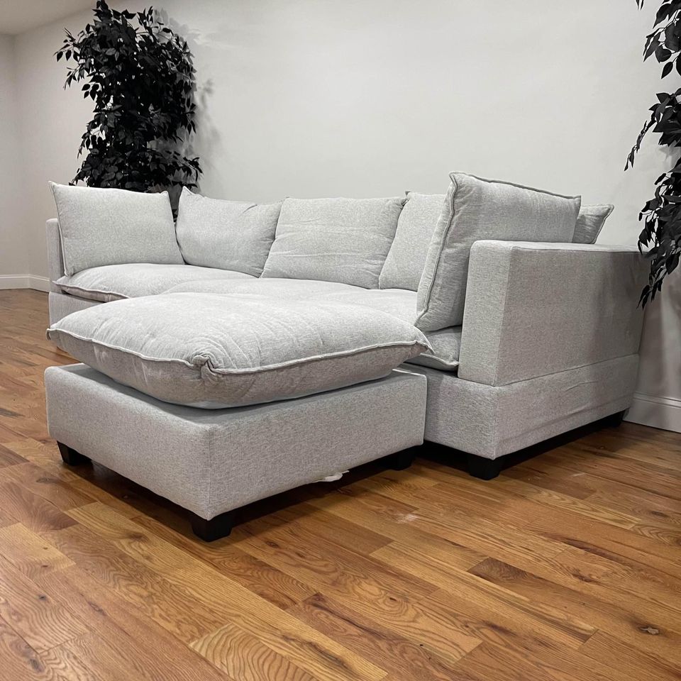 Light Gray Cloud Couch Modular Downfilled