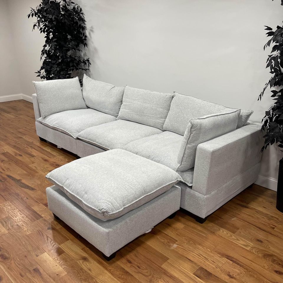 Light Gray Cloud Couch Modular Downfilled