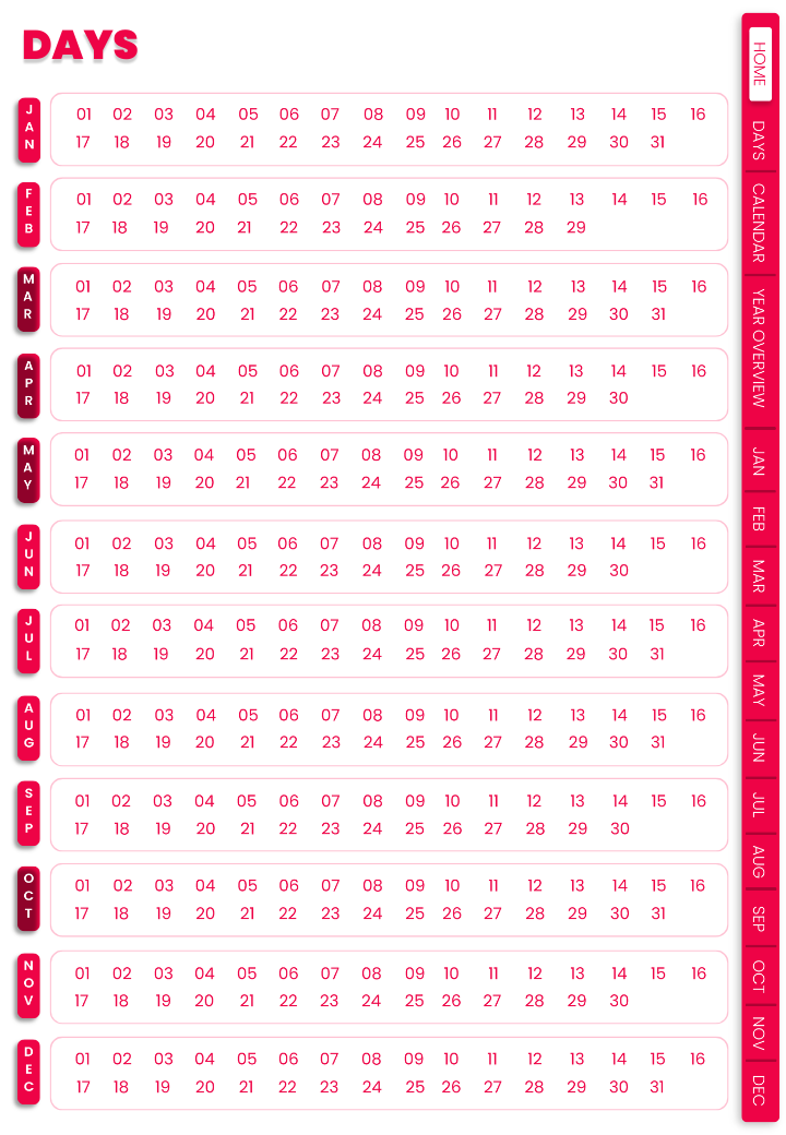 Yearly Digital Planner