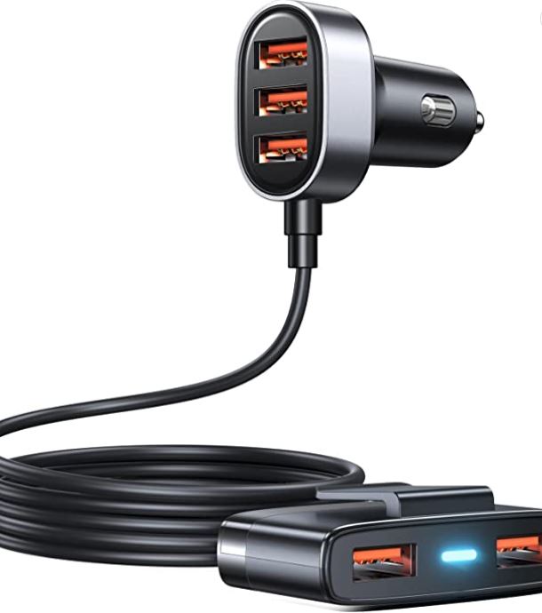 5 Multi USB Car Charger Adapter for Multiple Devices