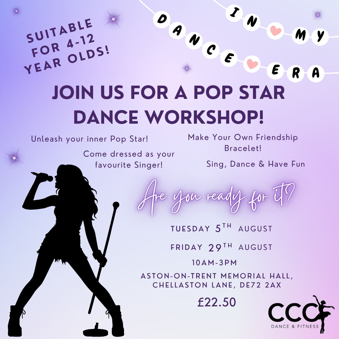 Pop Star Summer Workshop Ticket- Tuesday 5th August