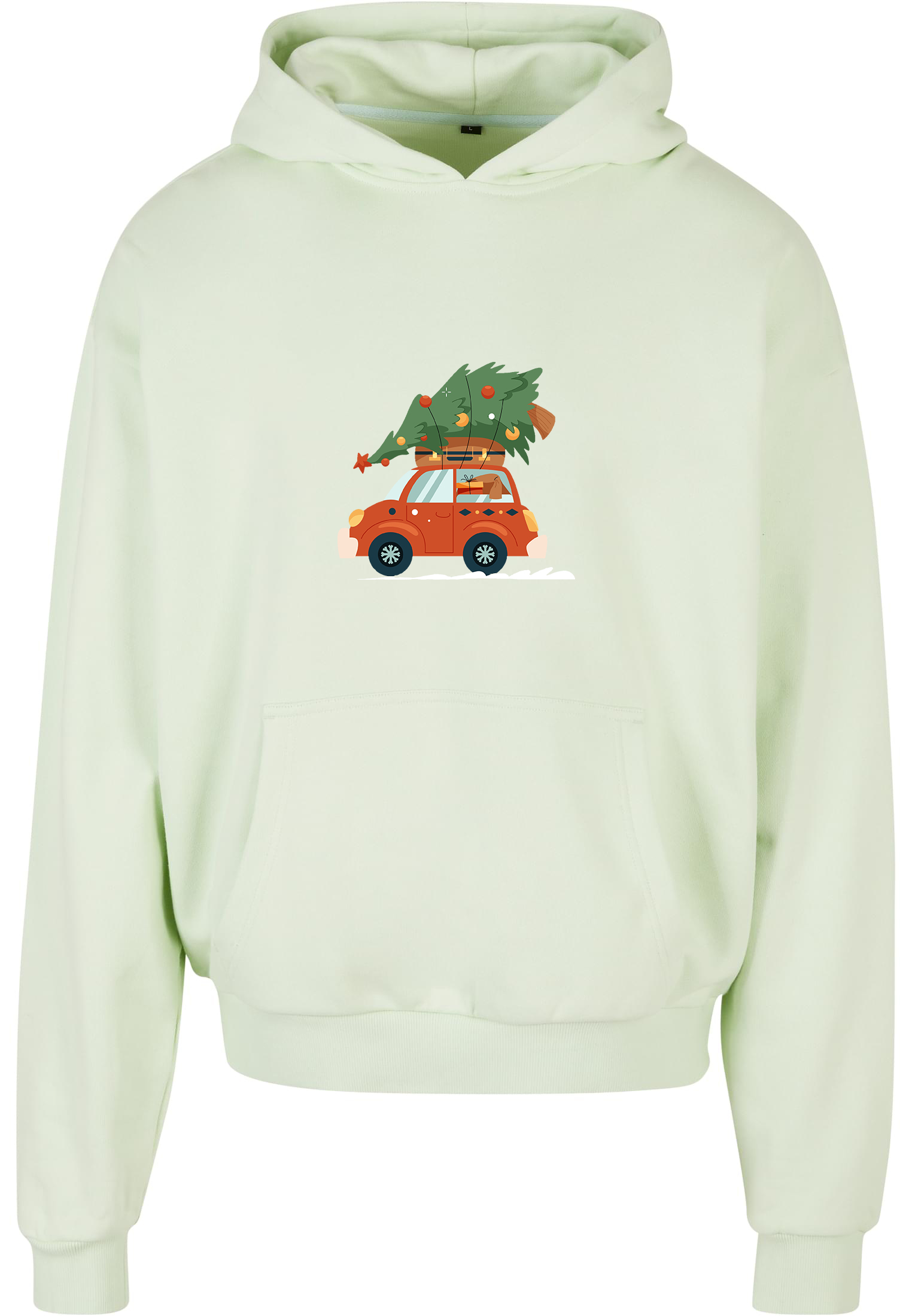 "Kalėdos ant ratų" unisex bliuzonas su gobtuvu