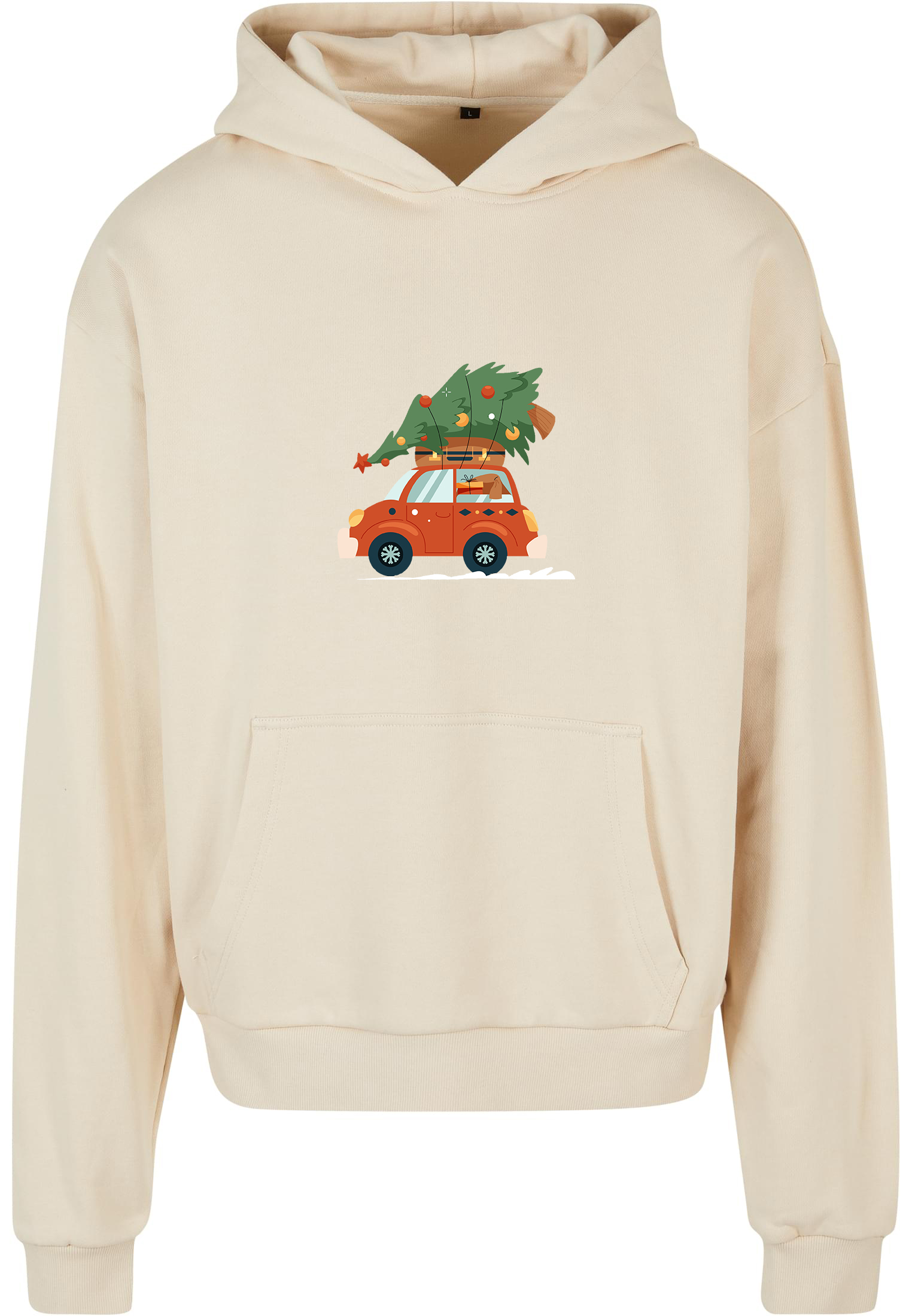 "Kalėdos ant ratų" unisex bliuzonas su gobtuvu