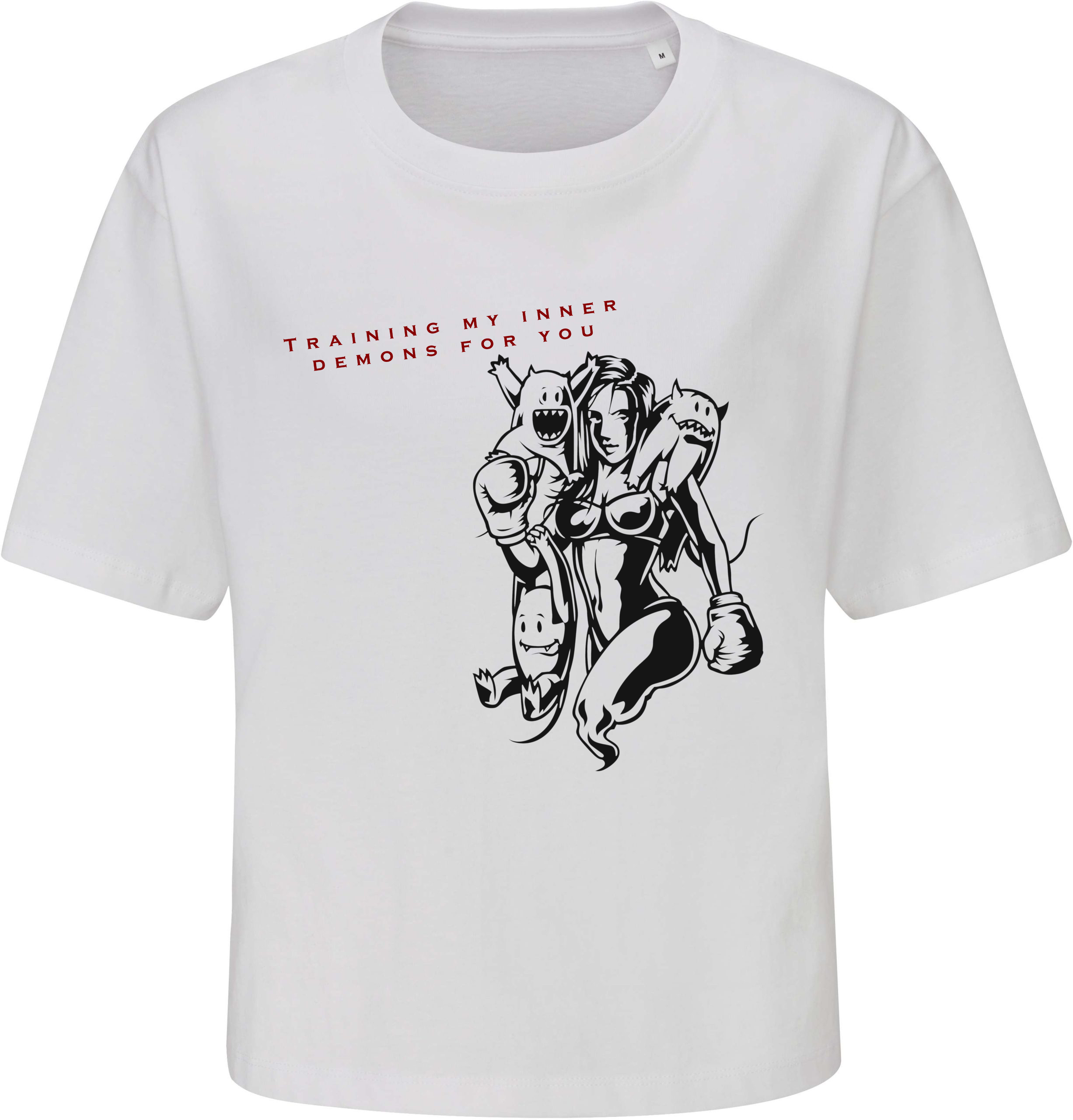 "Woman and her demon" moteriški marškinėliai